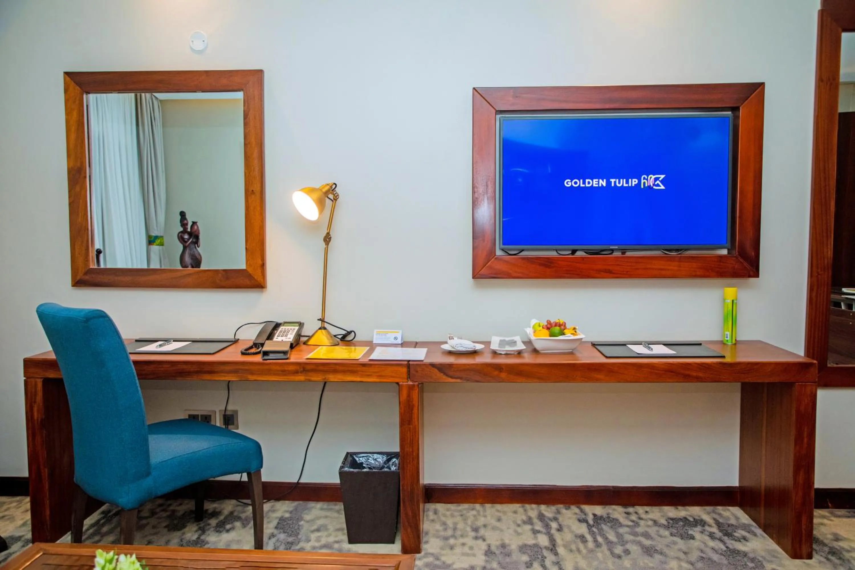 Seating area in Golden Tulip Canaan Kampala