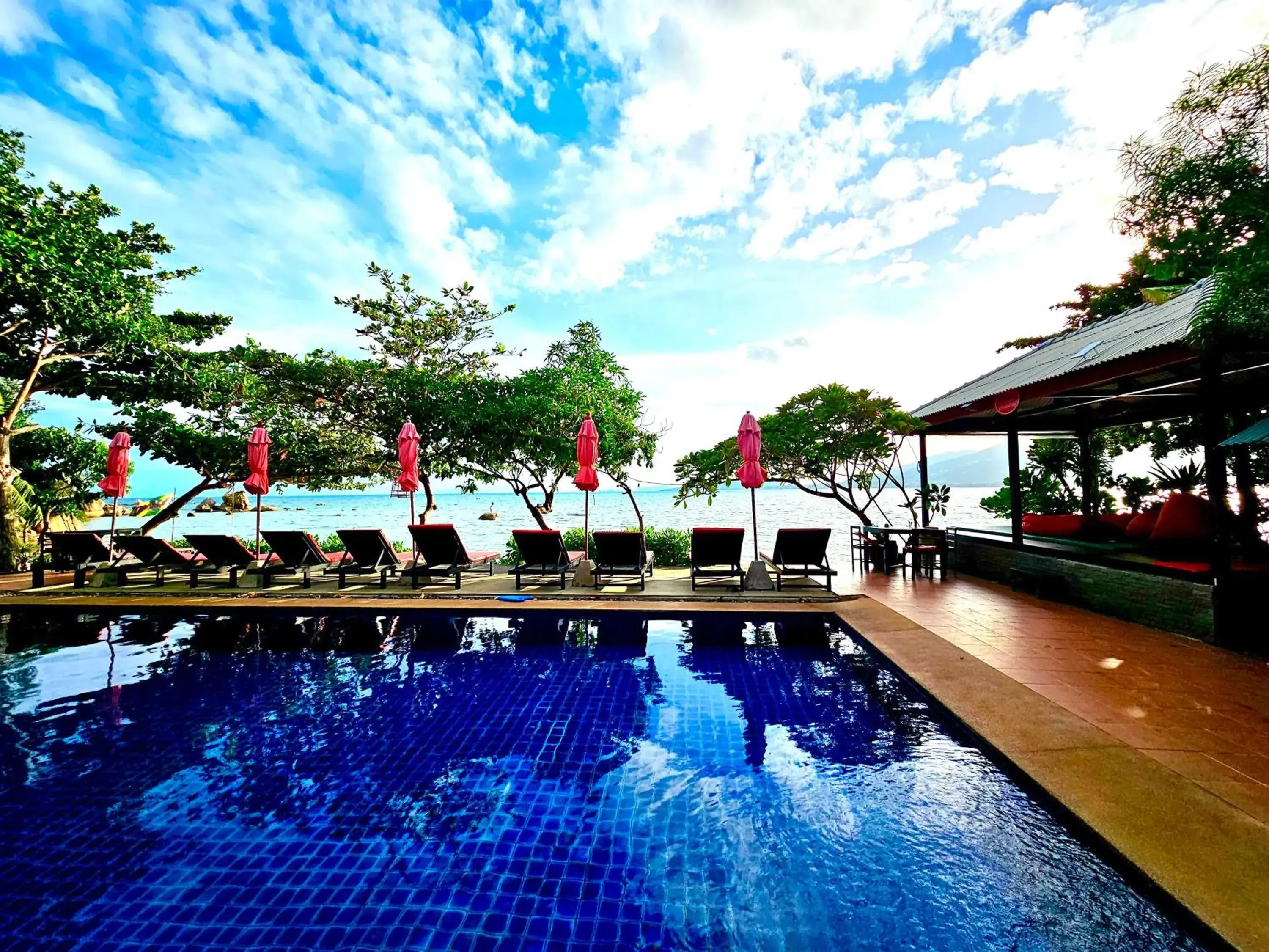 Pool view in Cinnamon Beach Villas Pool view in Cinnamon Beach Villas