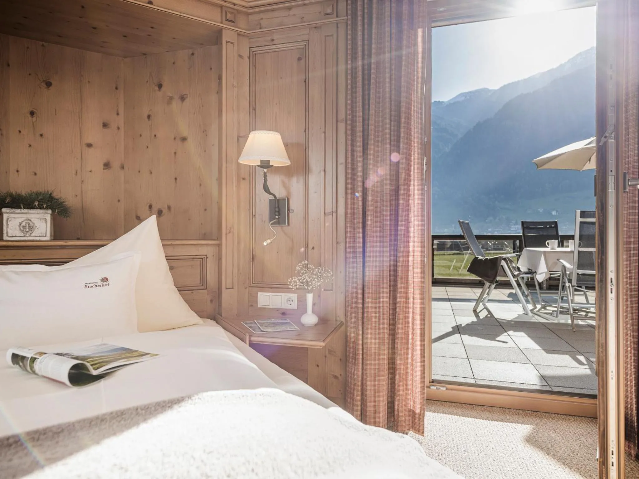 Bed in Aparthotel Stacherhof
