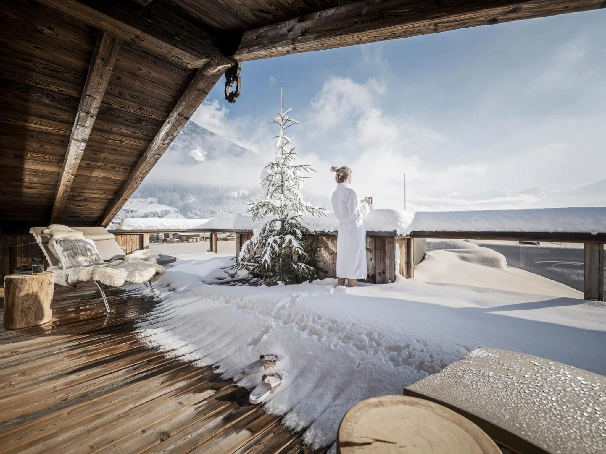 Sauna in Aparthotel Stacherhof
