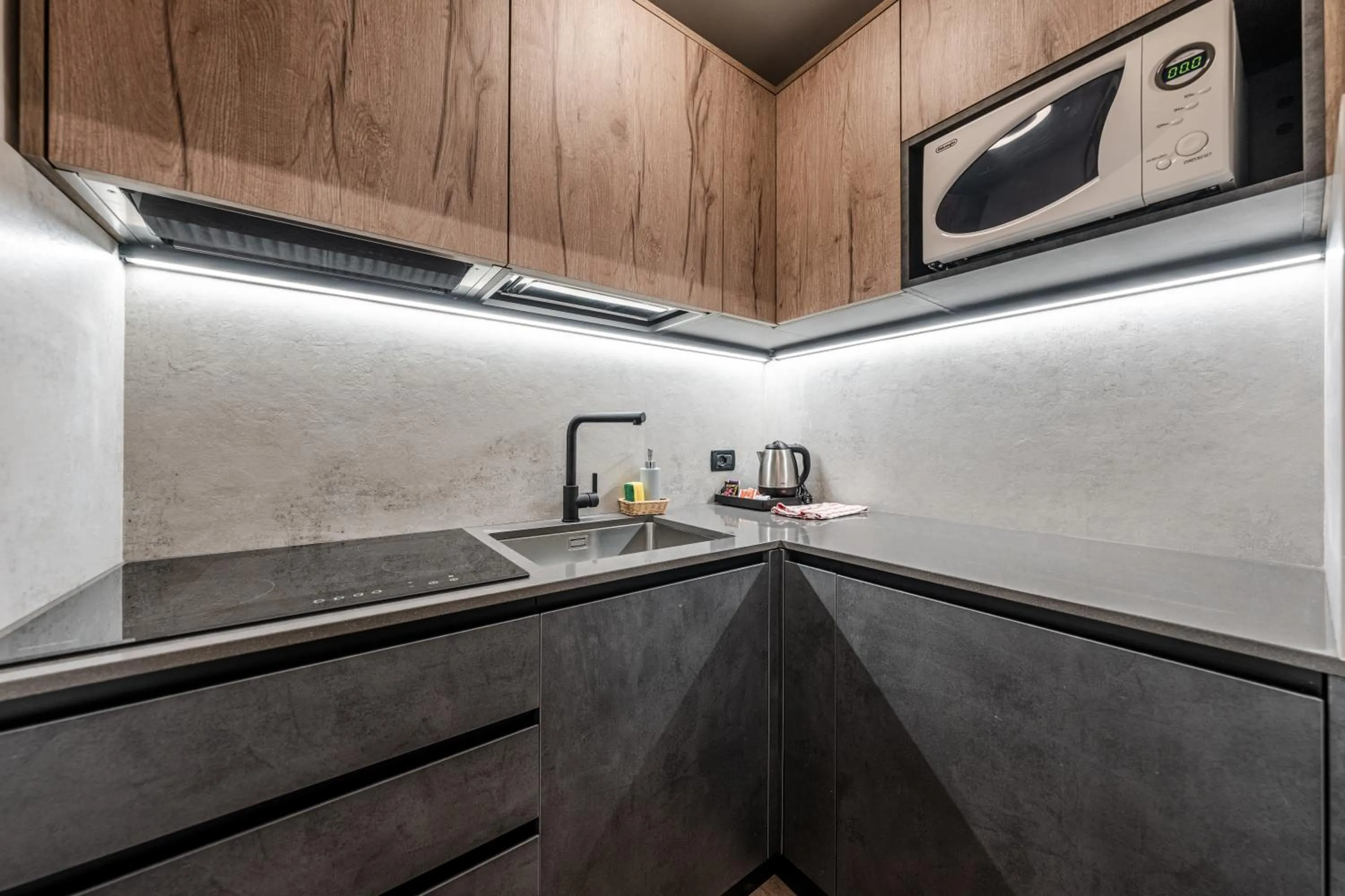 Kitchen or kitchenette in Gaia Residence Hotel