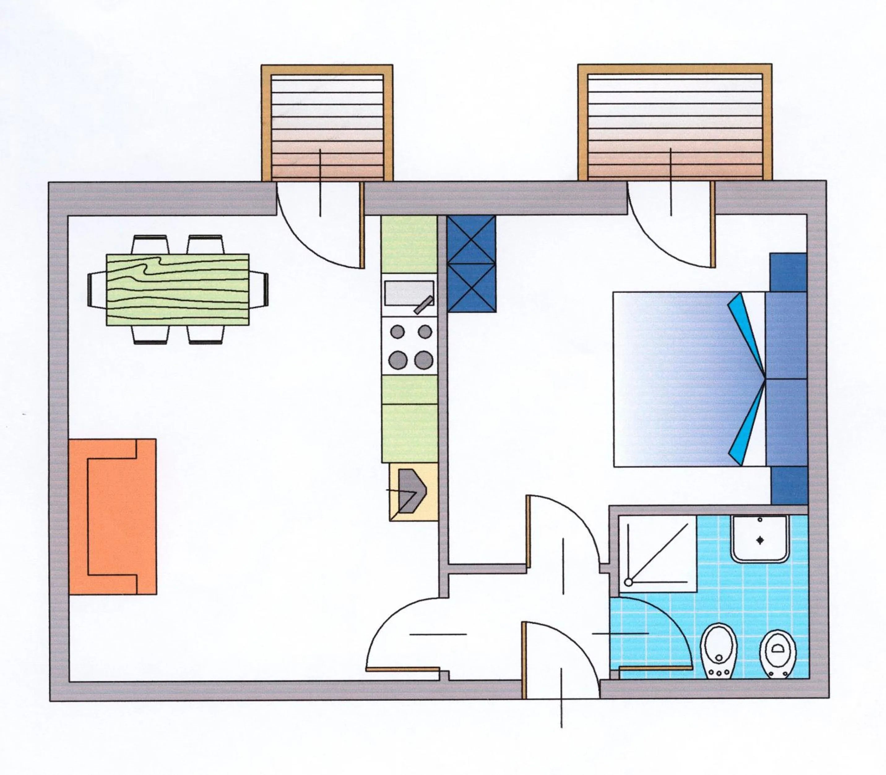 Floor plan in Gaia Residence Hotel
