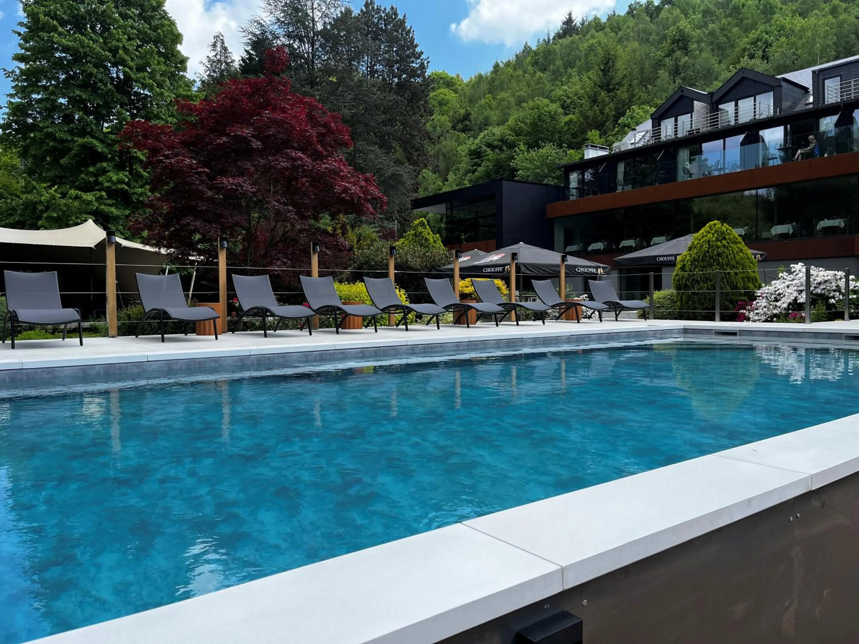 Swimming pool in Hostellerie La Claire Fontaine, Logis hôtels & Spa