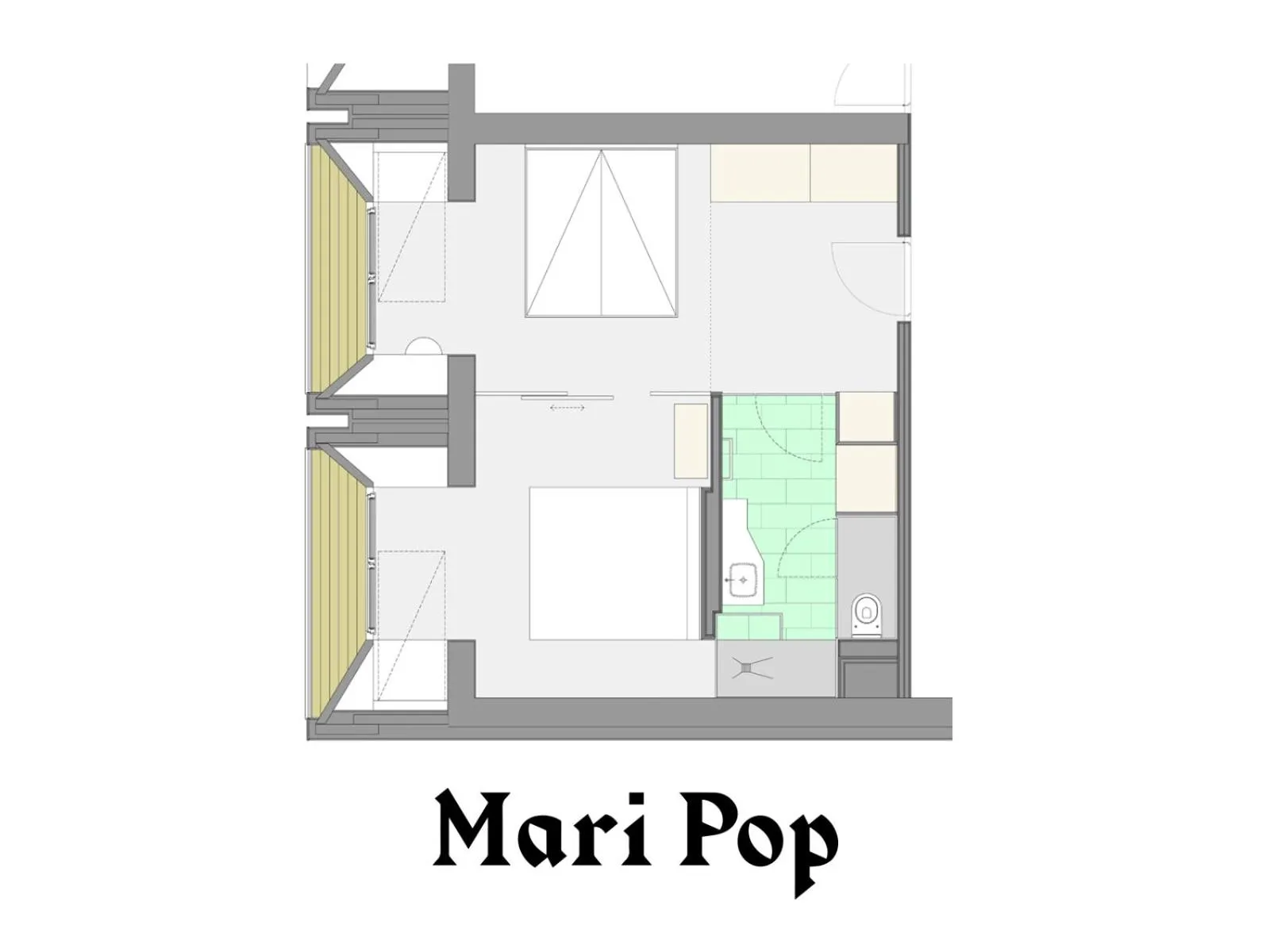 Photo of the whole room in Mari Pop Hotel