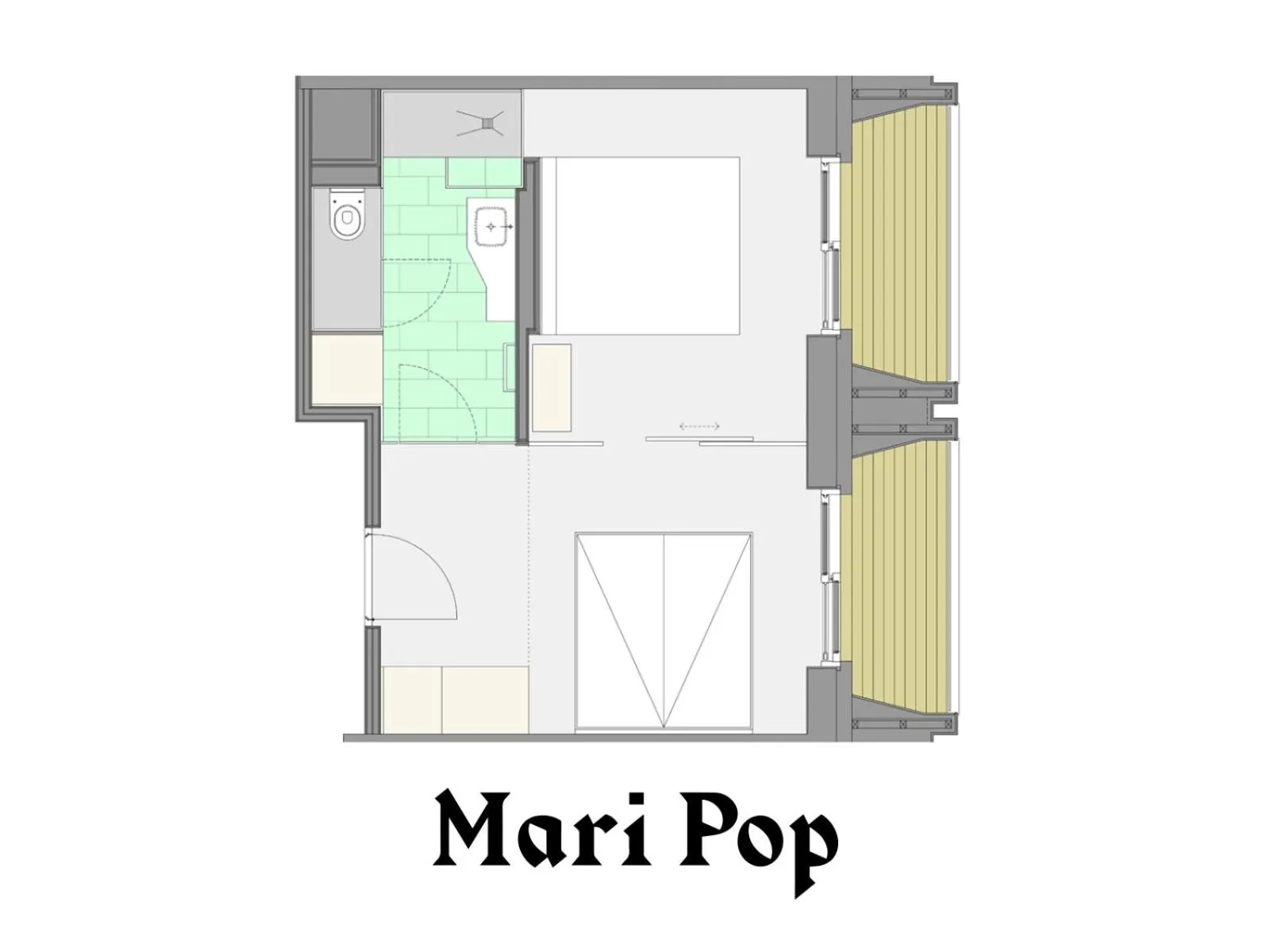 Photo of the whole room in Mari Pop Hotel