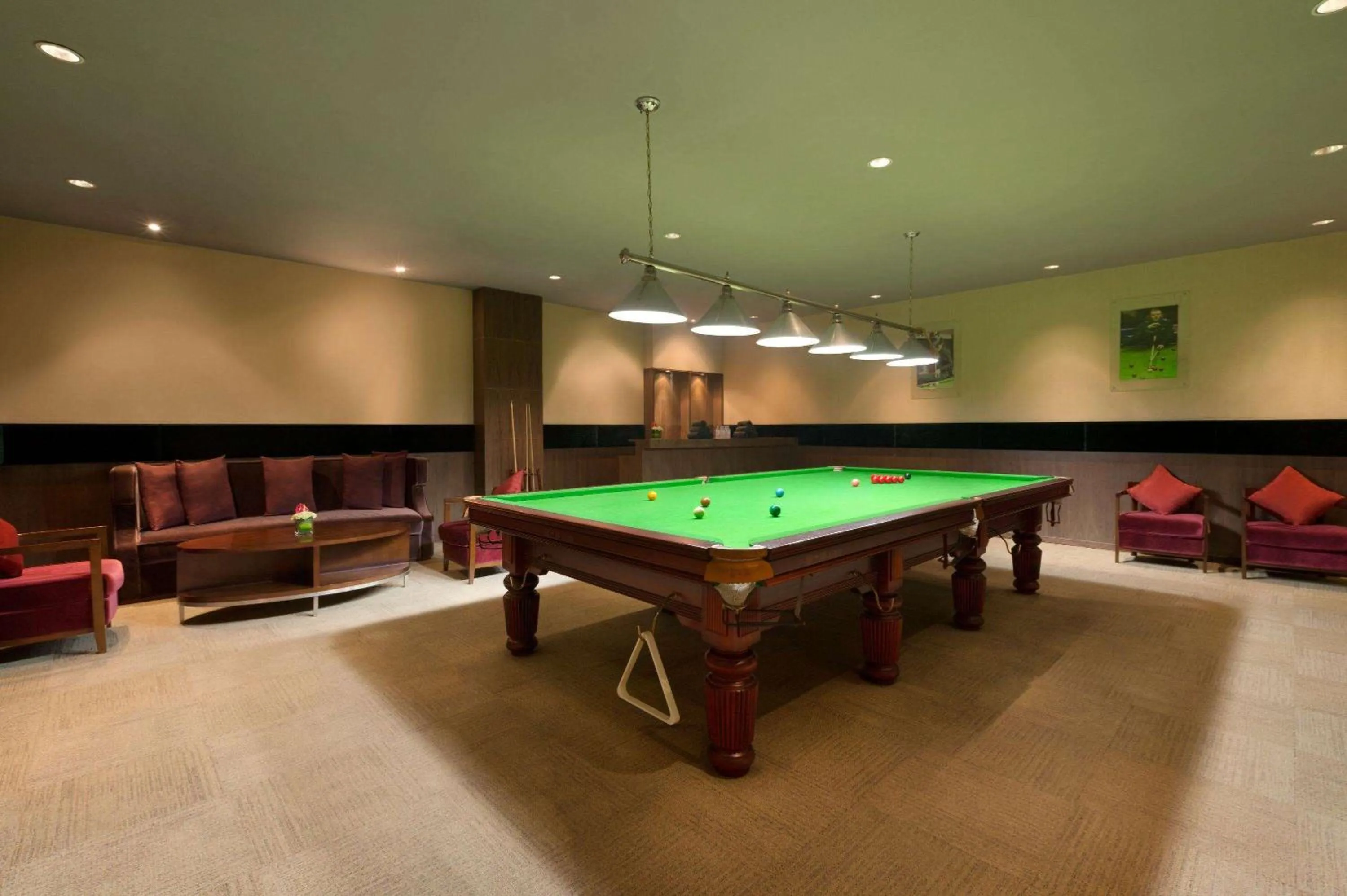 Billiard in Wyndham Qingdao l Free Fixed-Time Shuttle Service Between Hotel and Airport & North Railway Station l Outdoor Children's Amusement Park l 1-Hour Play Snooker or Table Tennis