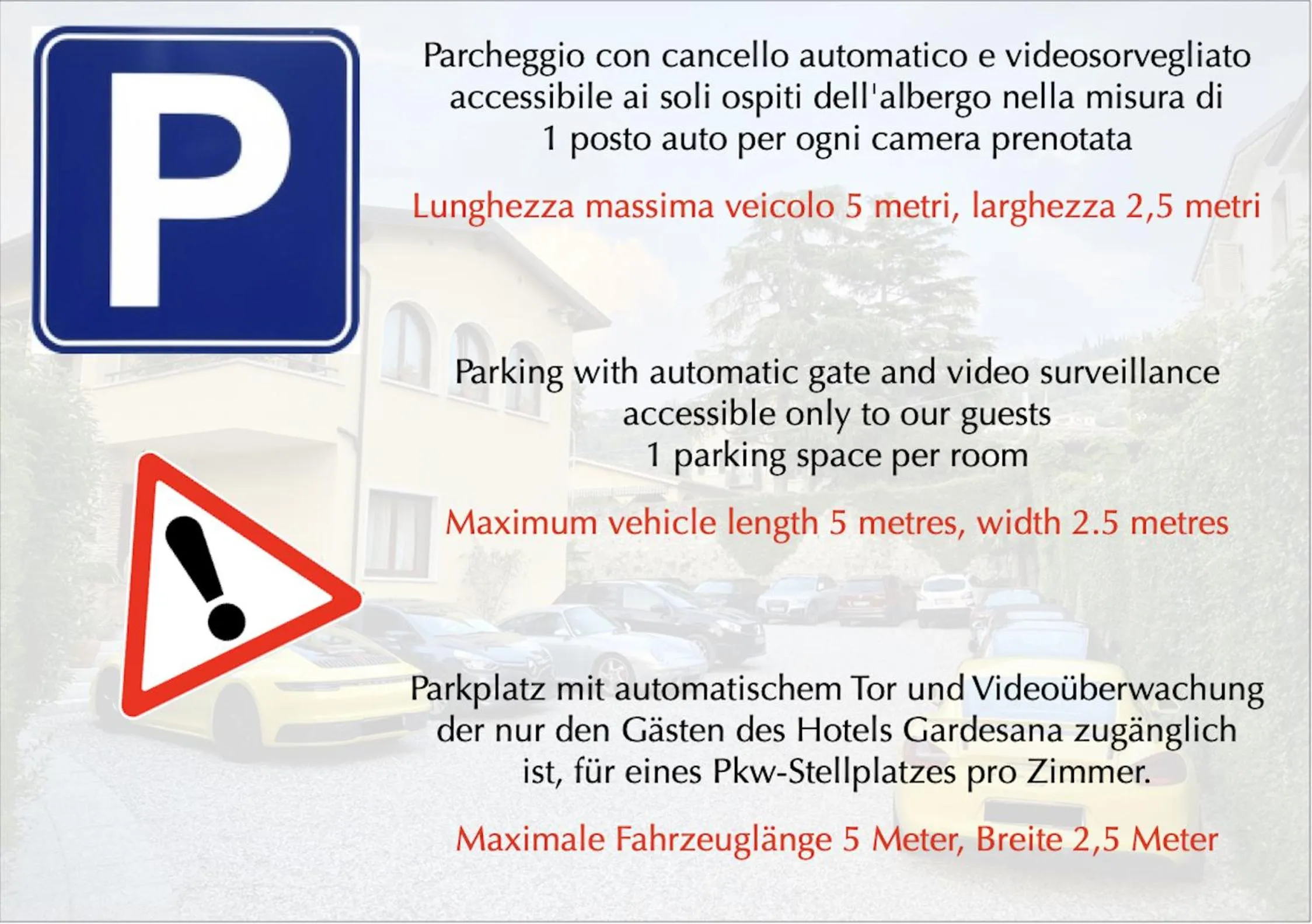 Parking in Albergo Gardesana