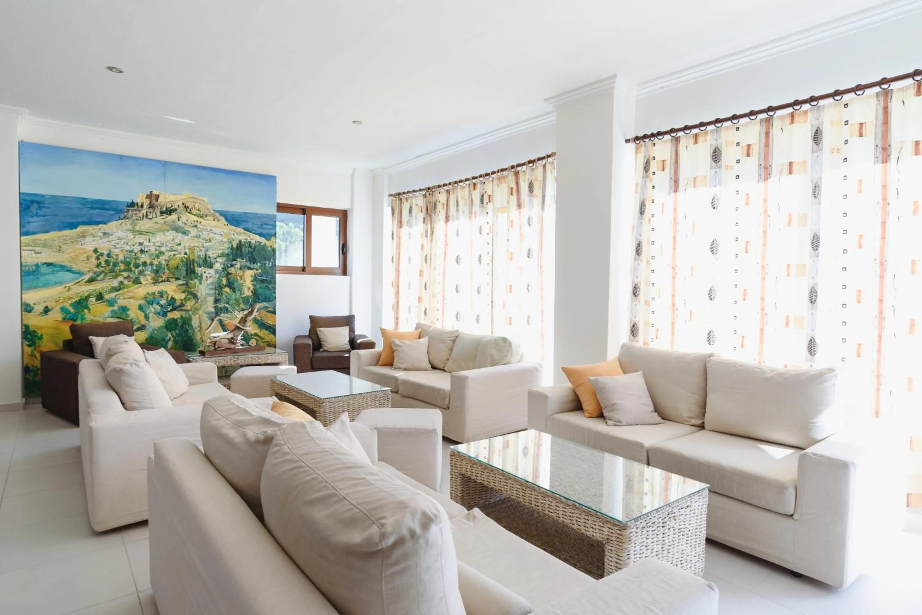 Seating area in Pefkos Village Resort