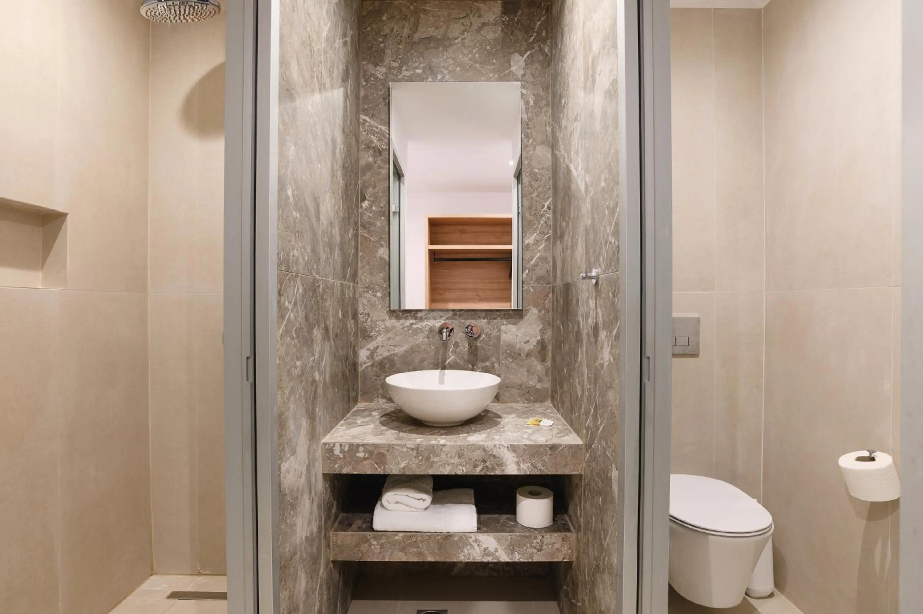 Shower in Pefkos Village Resort