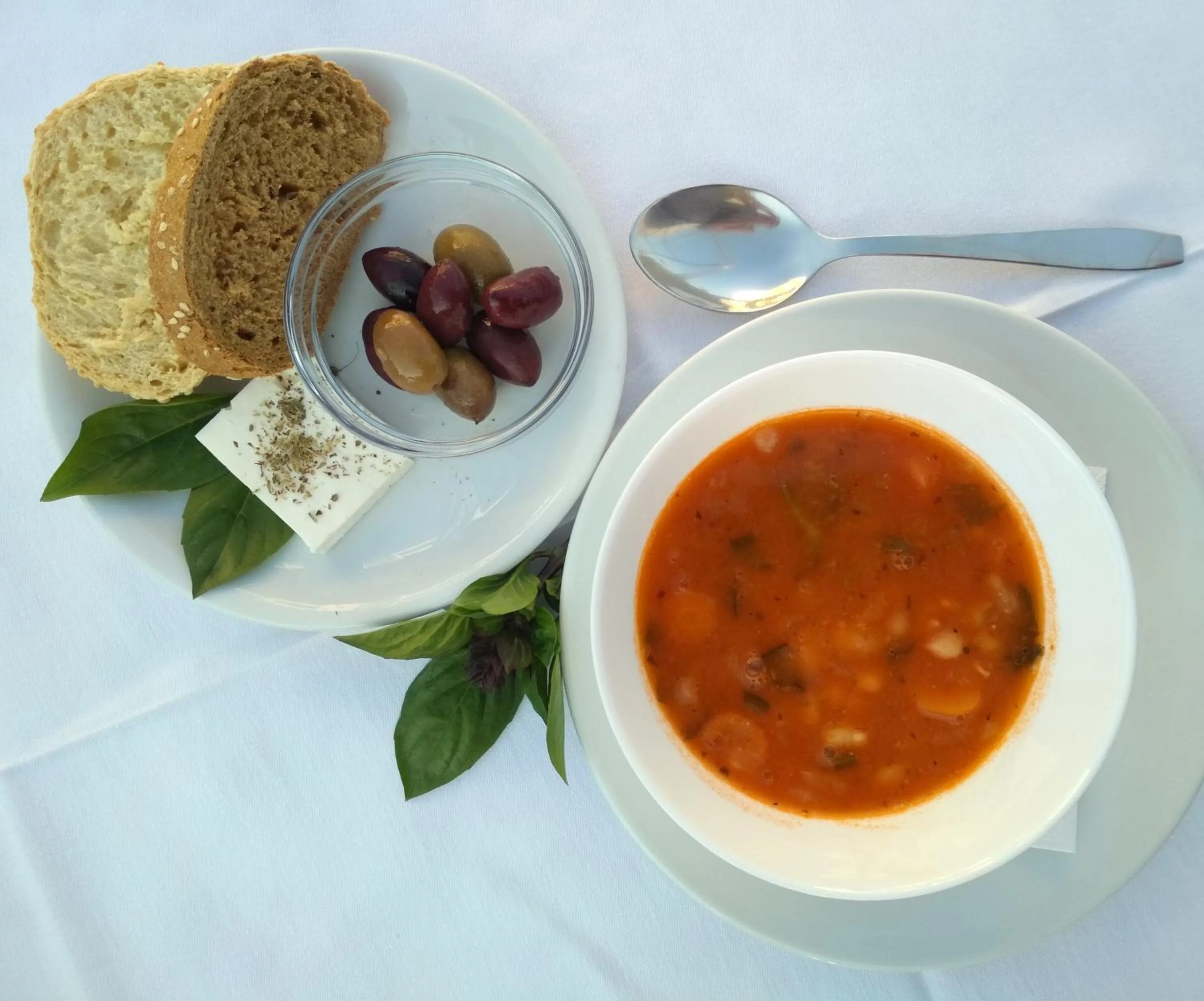 Food close-up in Pylea Beach Hotel