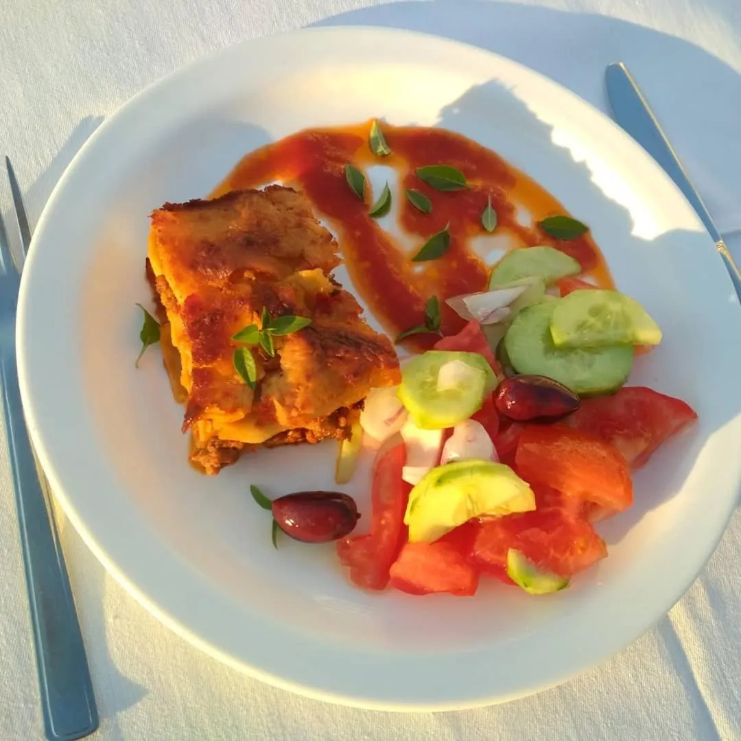 Food close-up in Pylea Beach Hotel