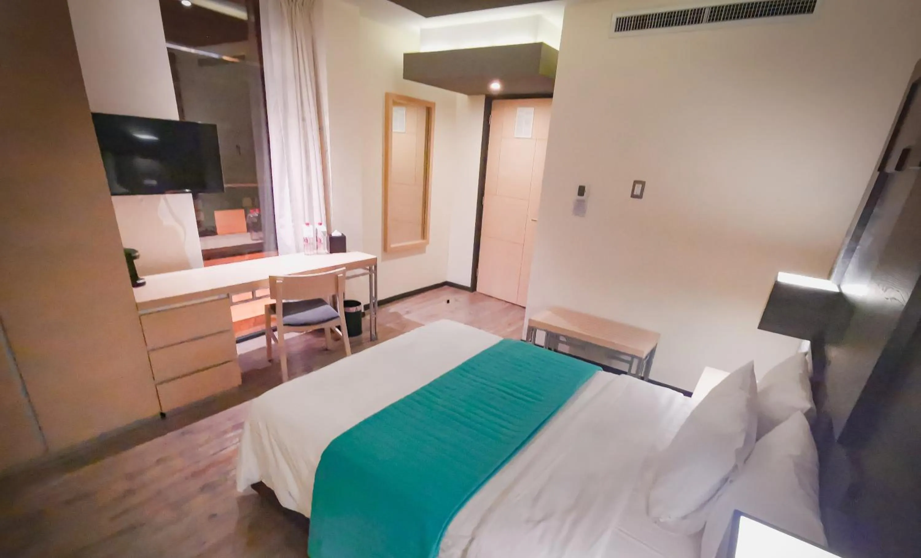 Decorative detail, Bed in Hotel Punto MX