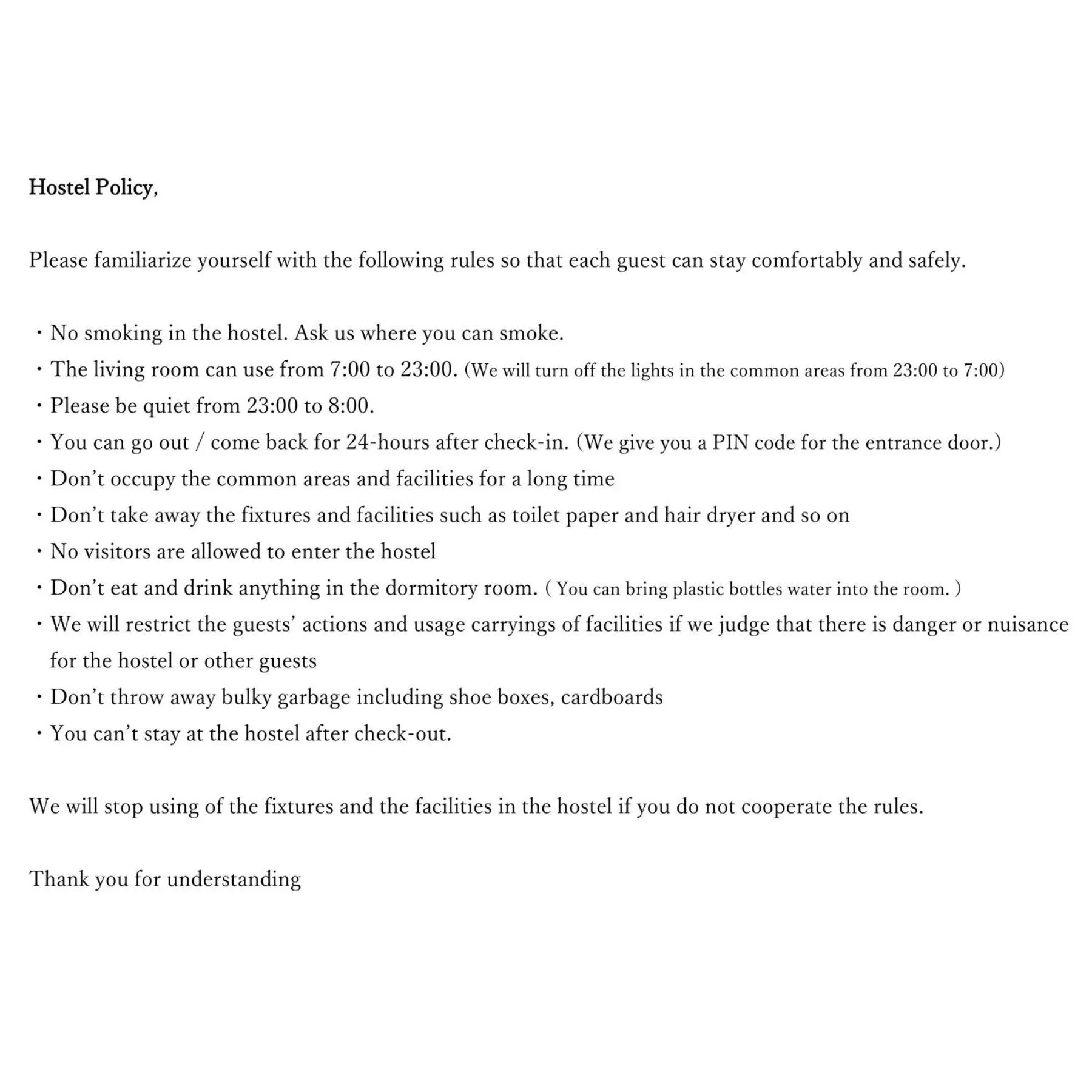 Text overlay in Hostel Anchorage