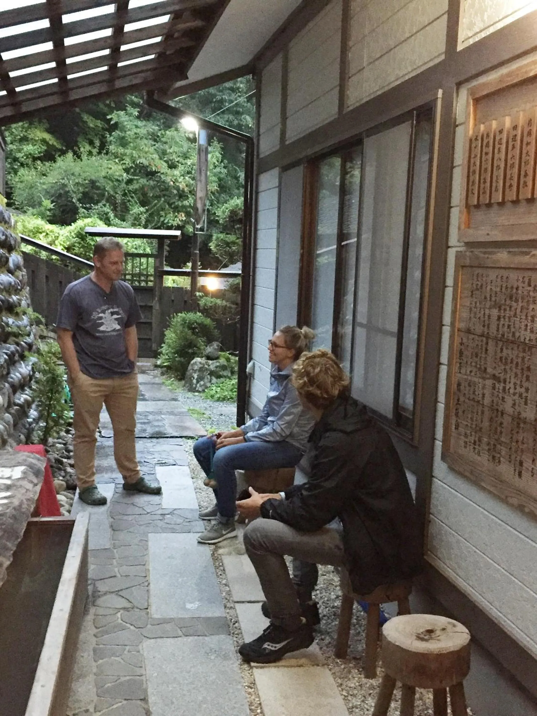 Patio in J-Hoppers Kumano Yunomine Guesthouse