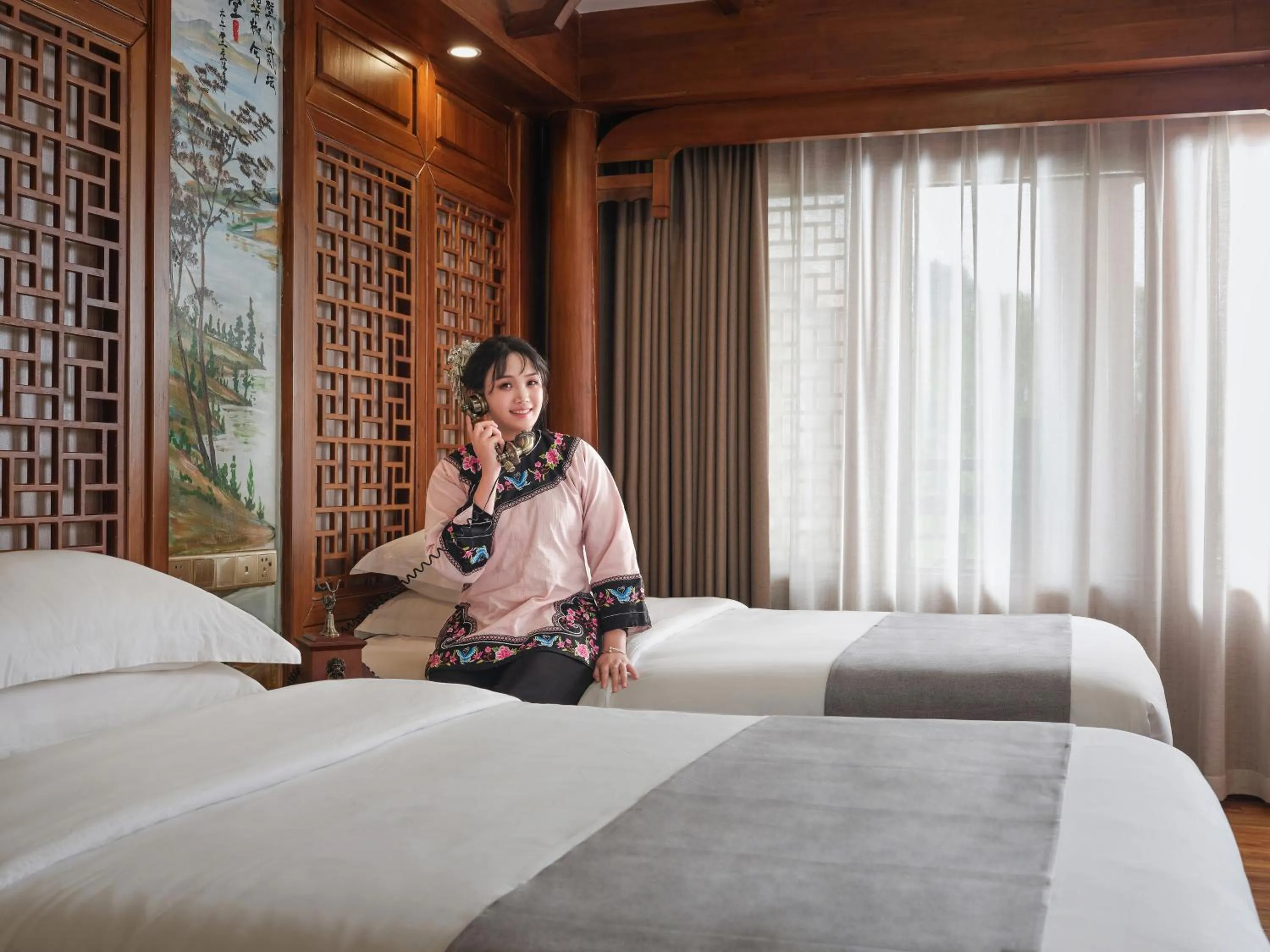 Bed in Lee's Boutique Resort