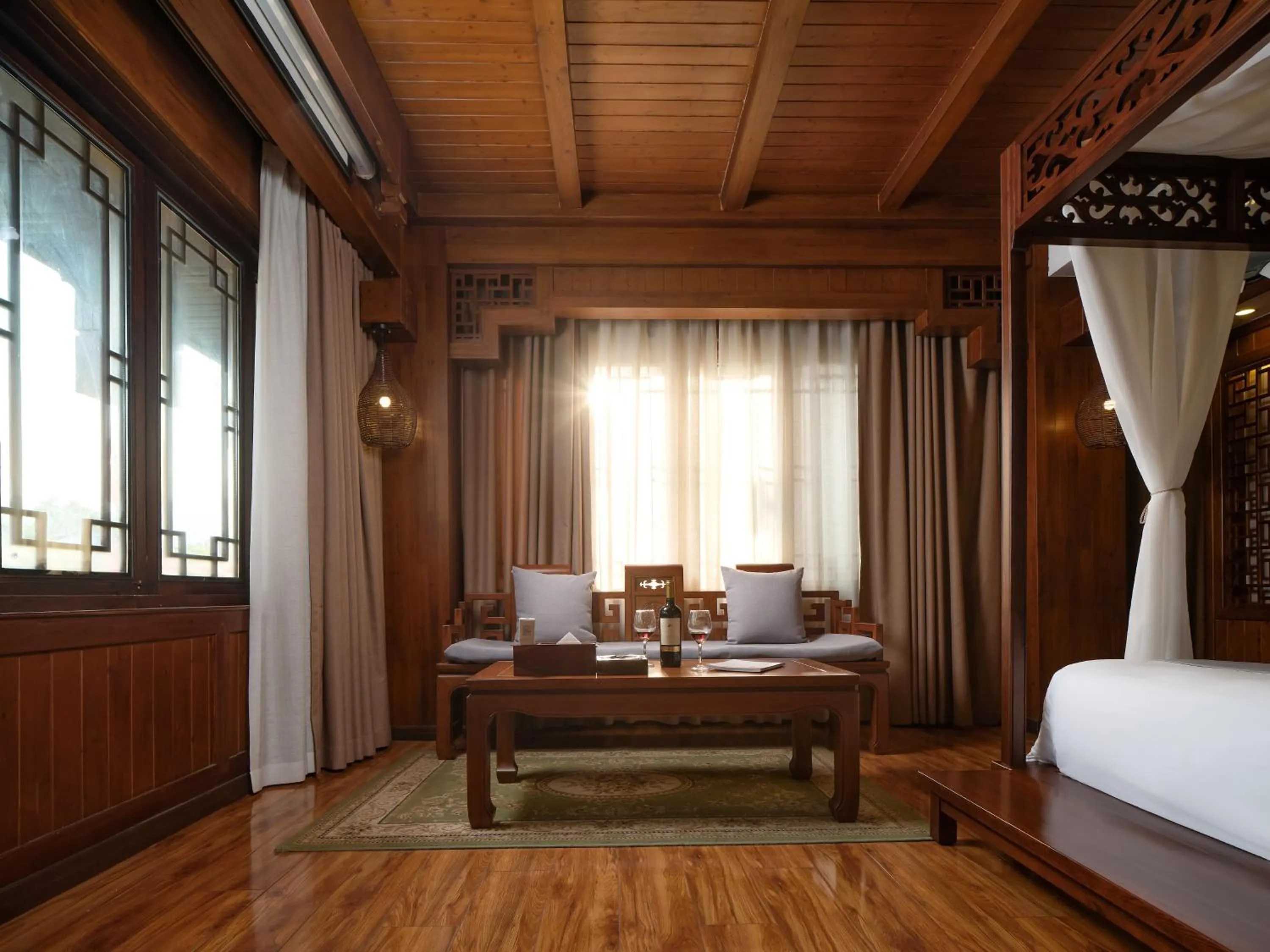 Living room, Bed in Lee's Boutique Resort