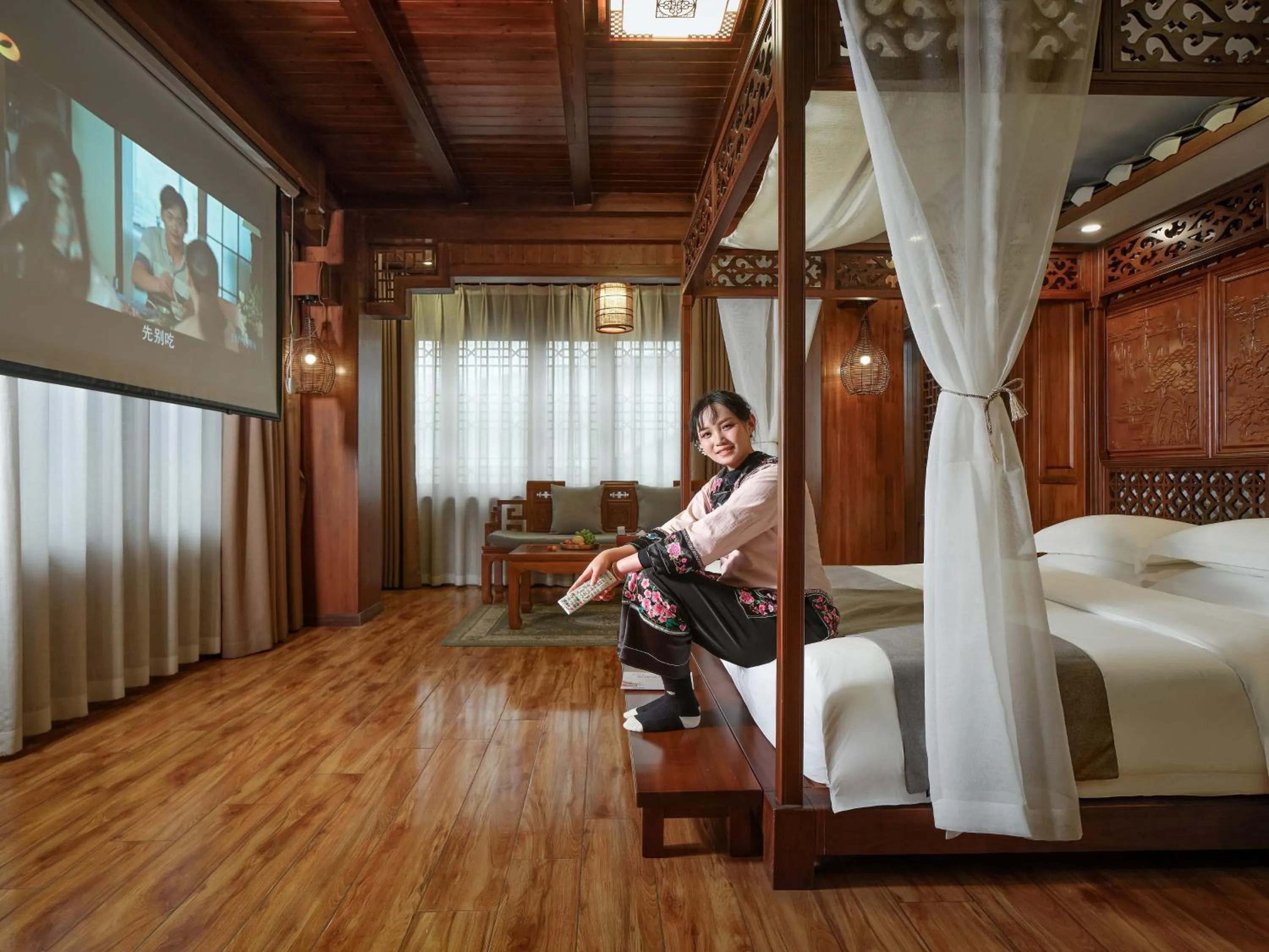 Bed in Lee's Boutique Resort