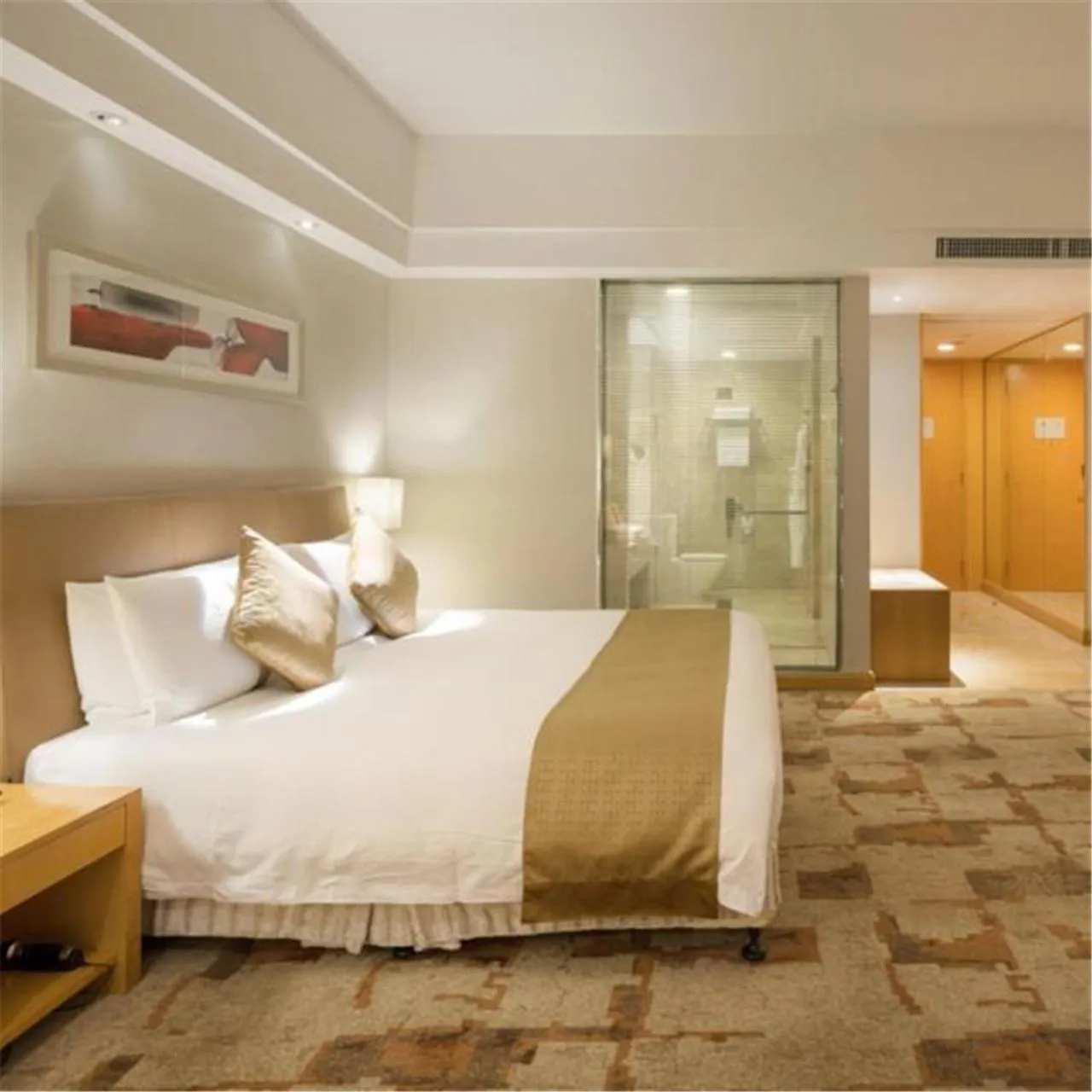 Bed in Cinese Hotel Dongguan Shijie