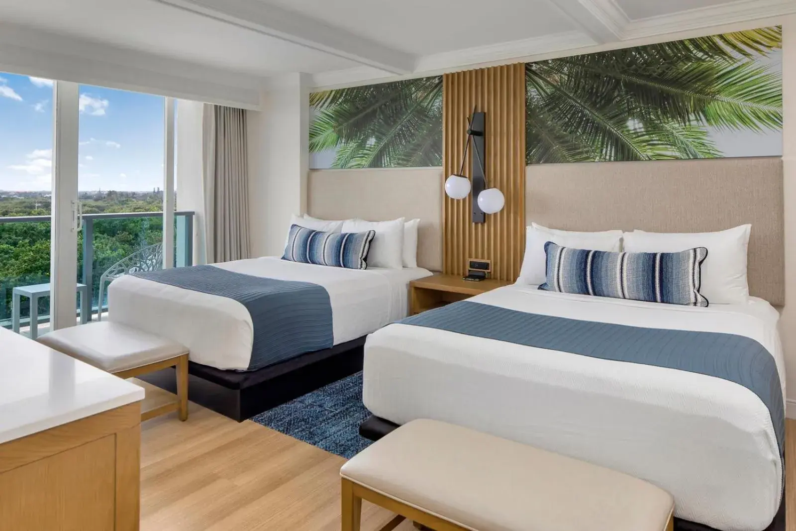 Double Room with Two Double Beds and Partial Ocean View in Jupiter Beach Resort & Spa Double Room with Two Double Beds and Partial Ocean View in Jupiter Beach Resort & Spa