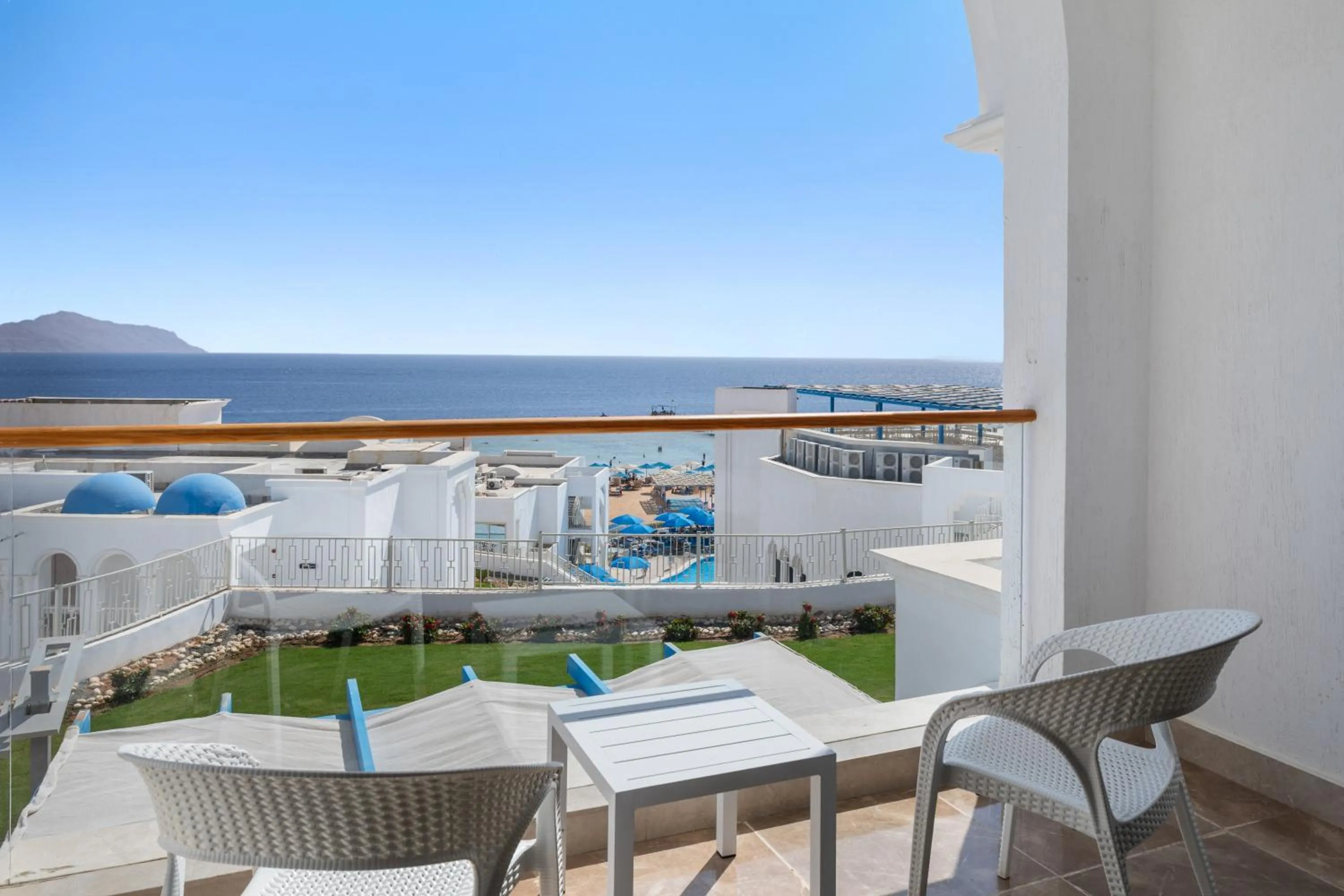 Balcony/Terrace in Pickalbatros Palace Sharm "Aqua Park"- All inclusive