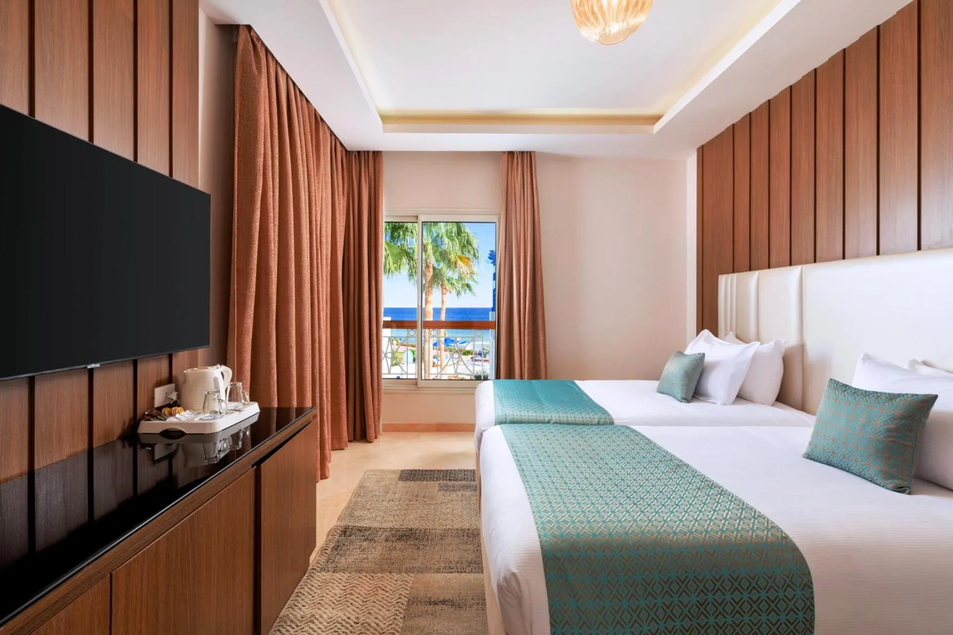 Bedroom, Bed in Pickalbatros Palace Sharm "Aqua Park"- All inclusive