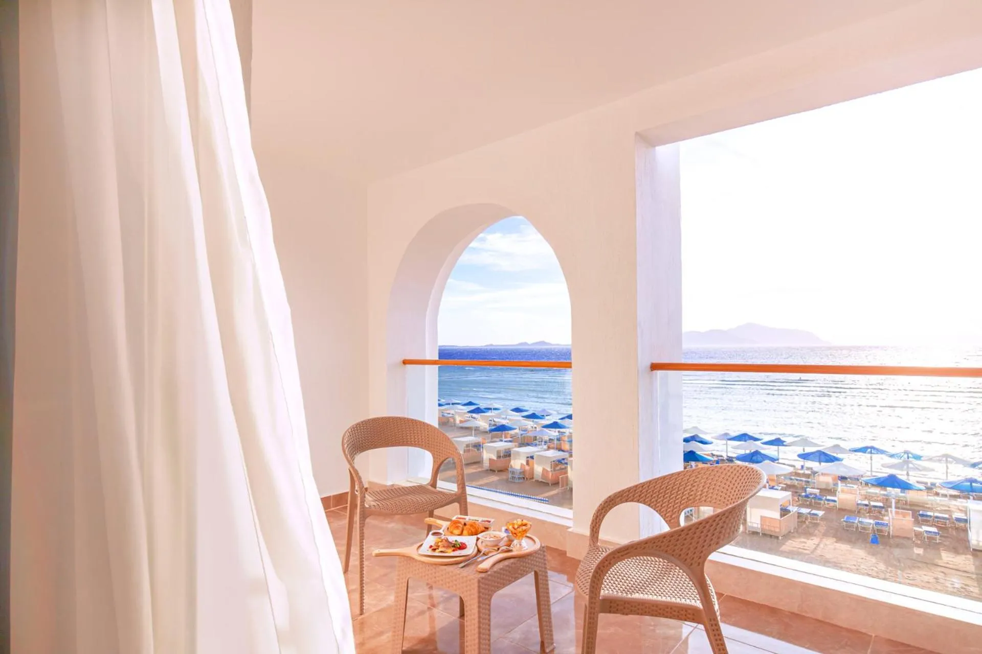 Balcony/Terrace in Pickalbatros Palace Sharm "Aqua Park"- All inclusive