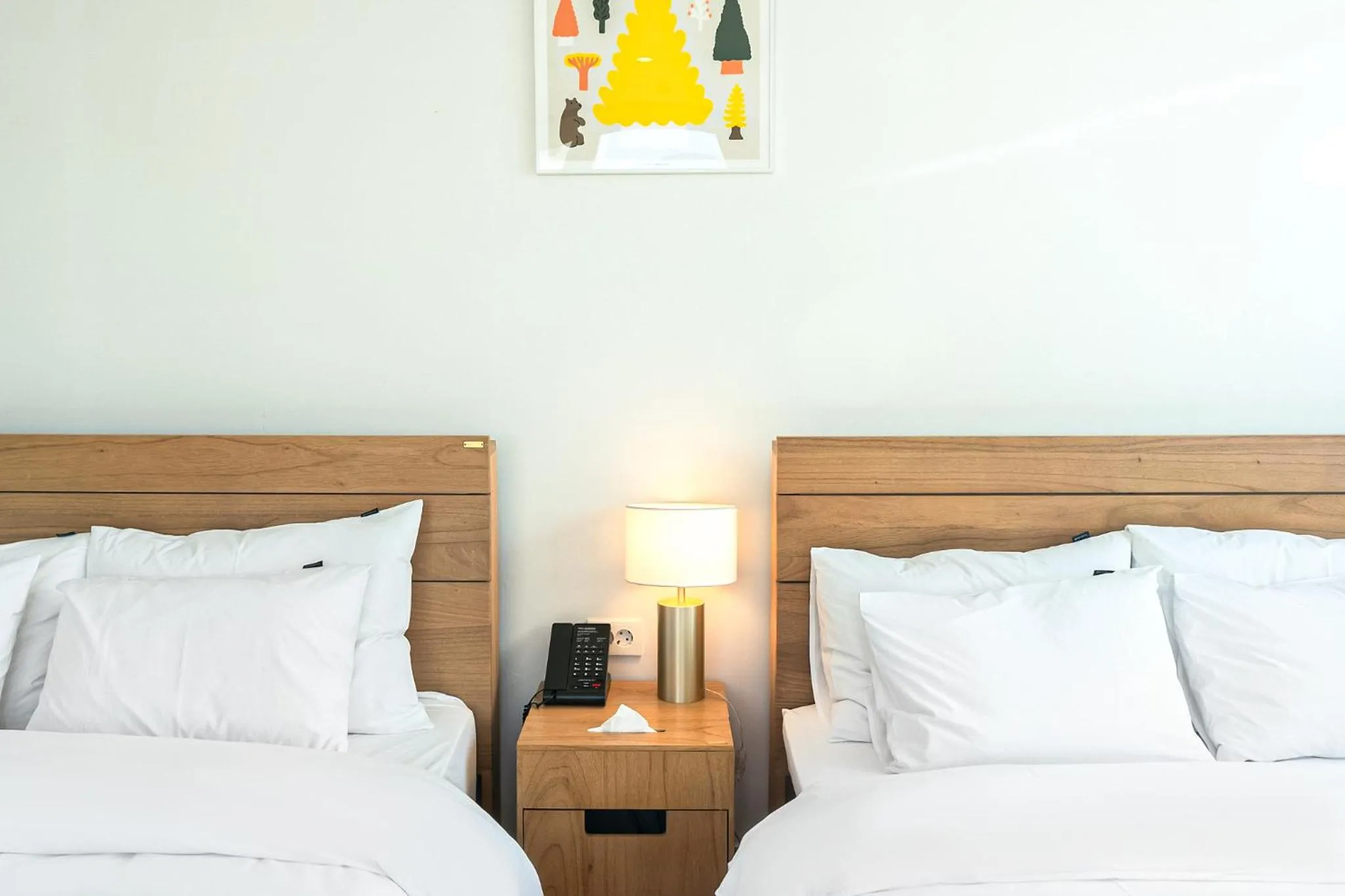 Bed in Heyy Seogwipo Hotel