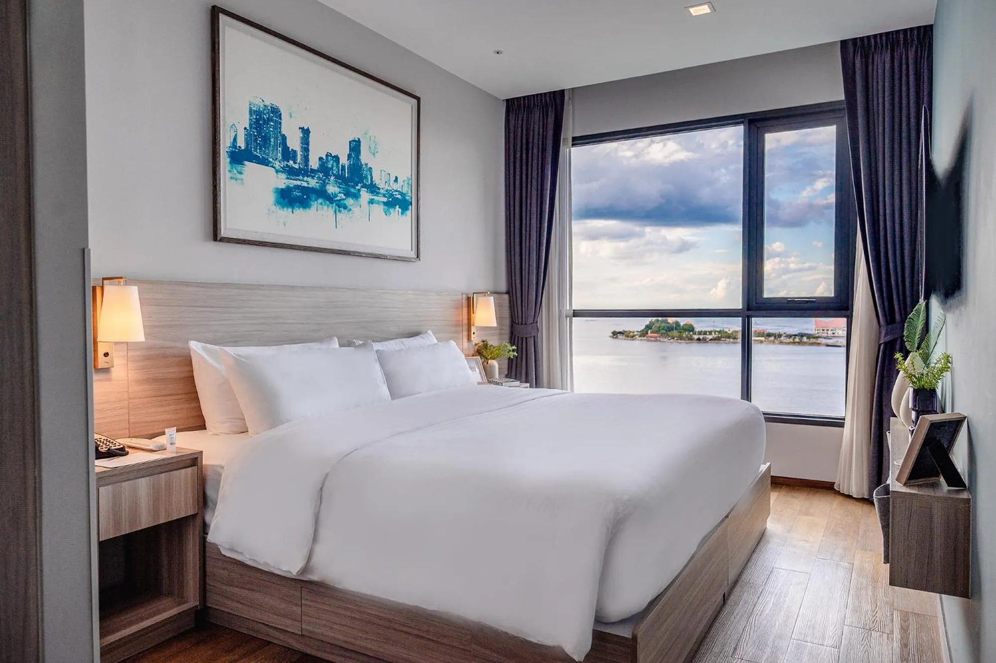 Bedroom, Bed in Oakwood Hotel & Residence Sri Racha