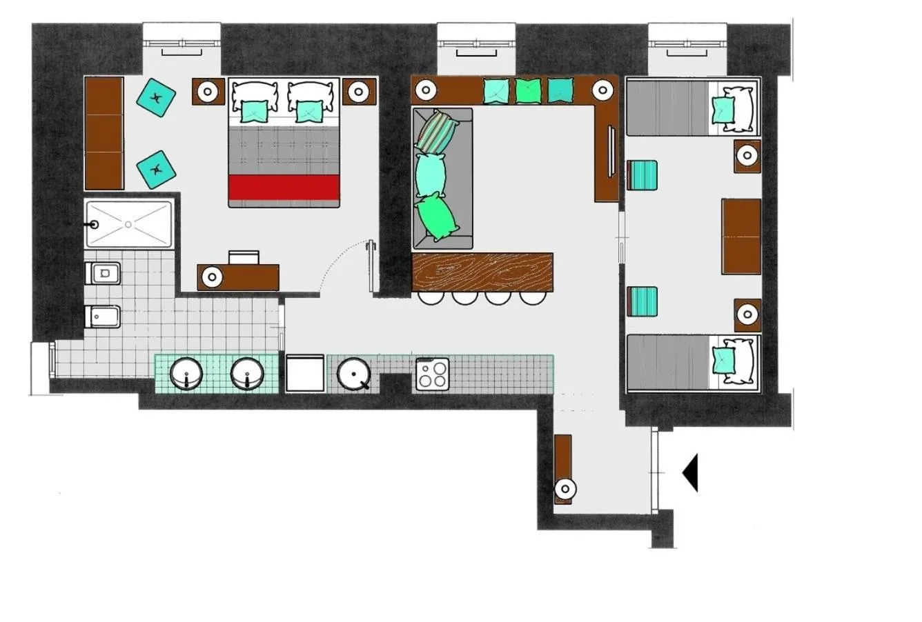 Photo of the whole room in Residenza Termini