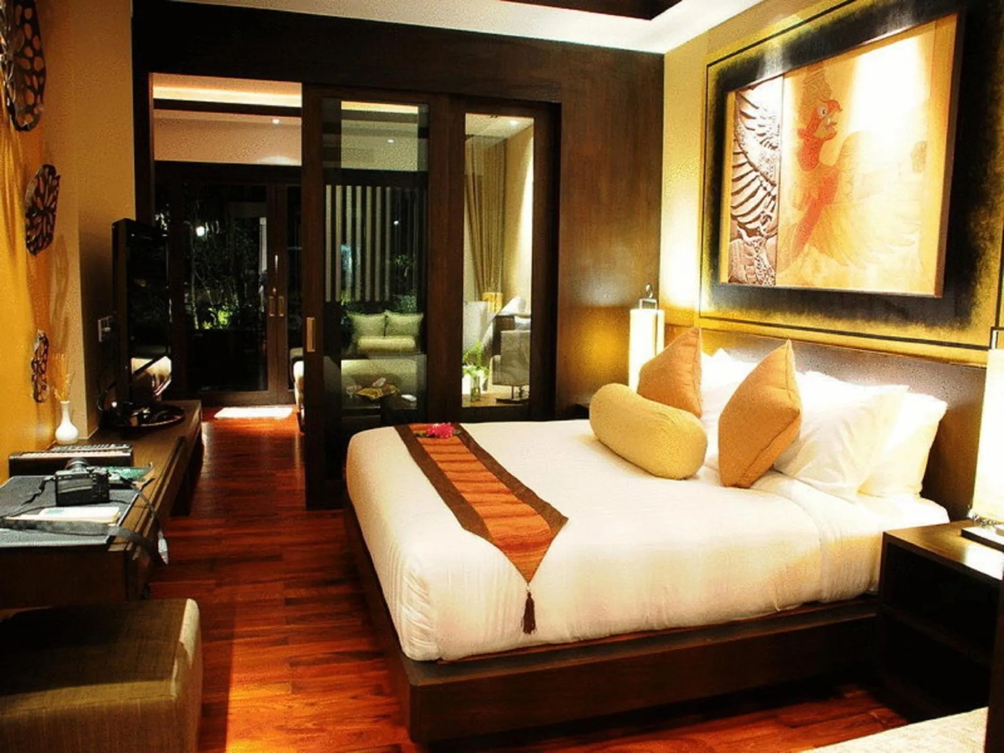 Decorative detail, Bed in Niramaya Villa & Wellness