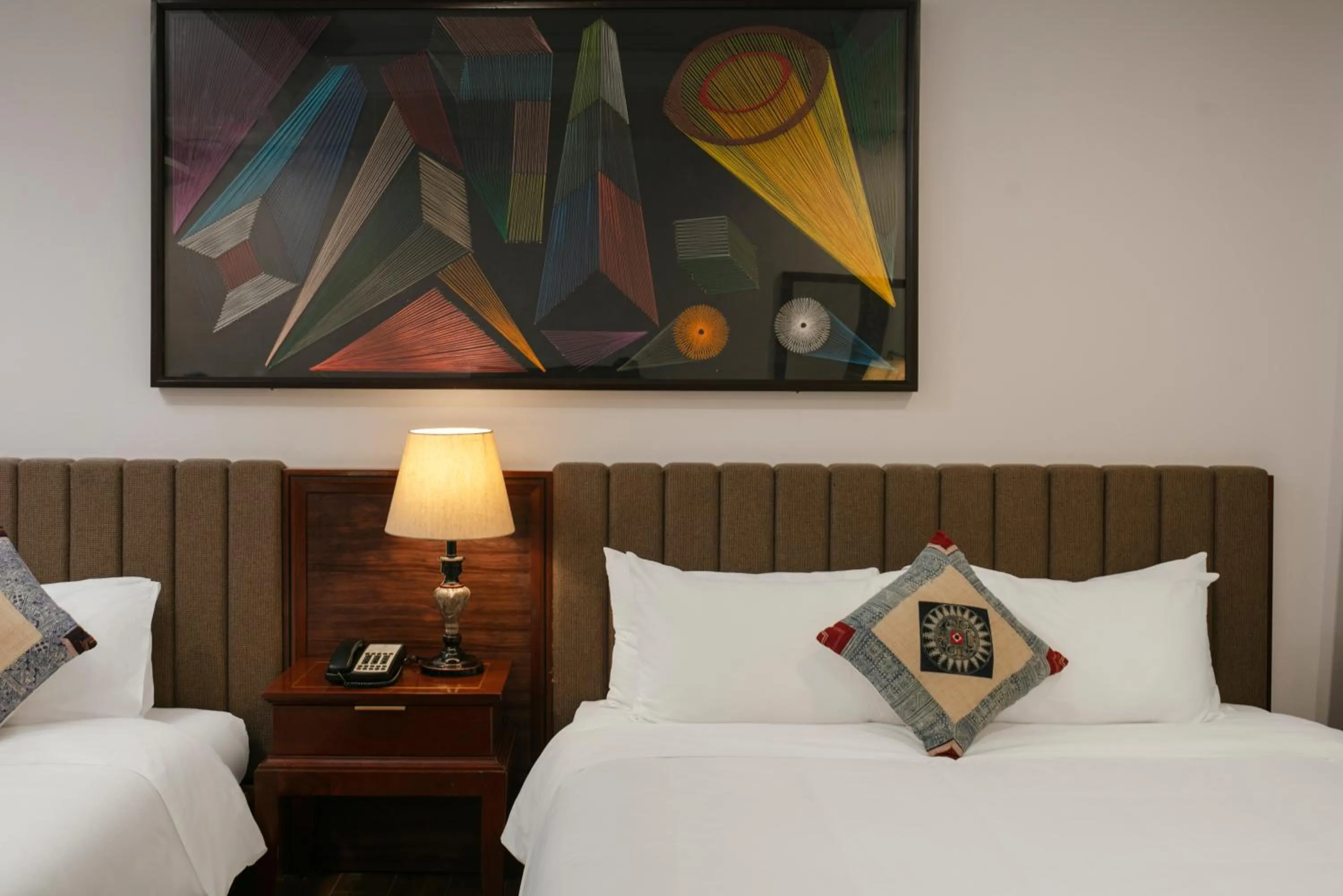 Bed in Bamboo Sapa Hotel