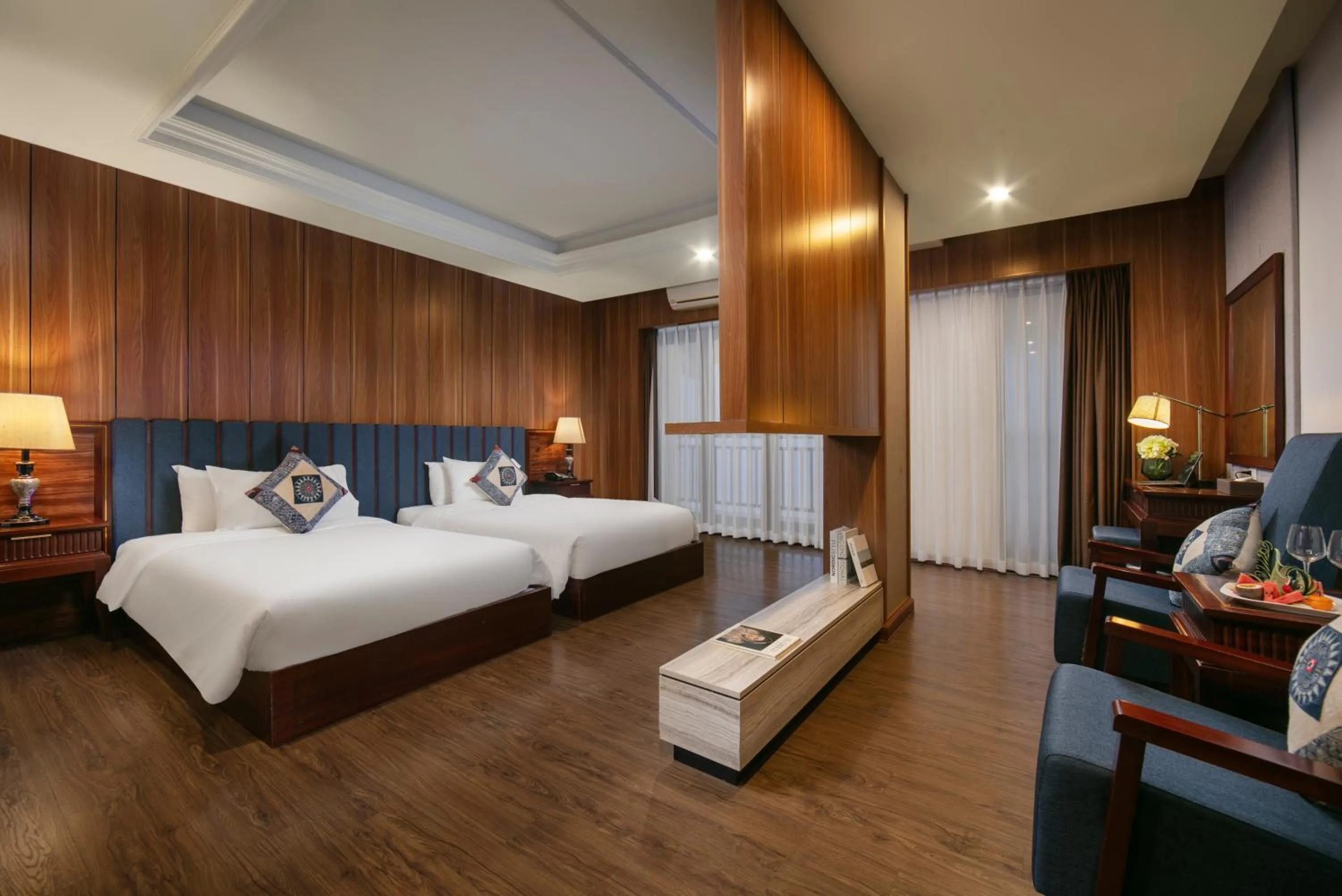 Bed in Bamboo Sapa Hotel