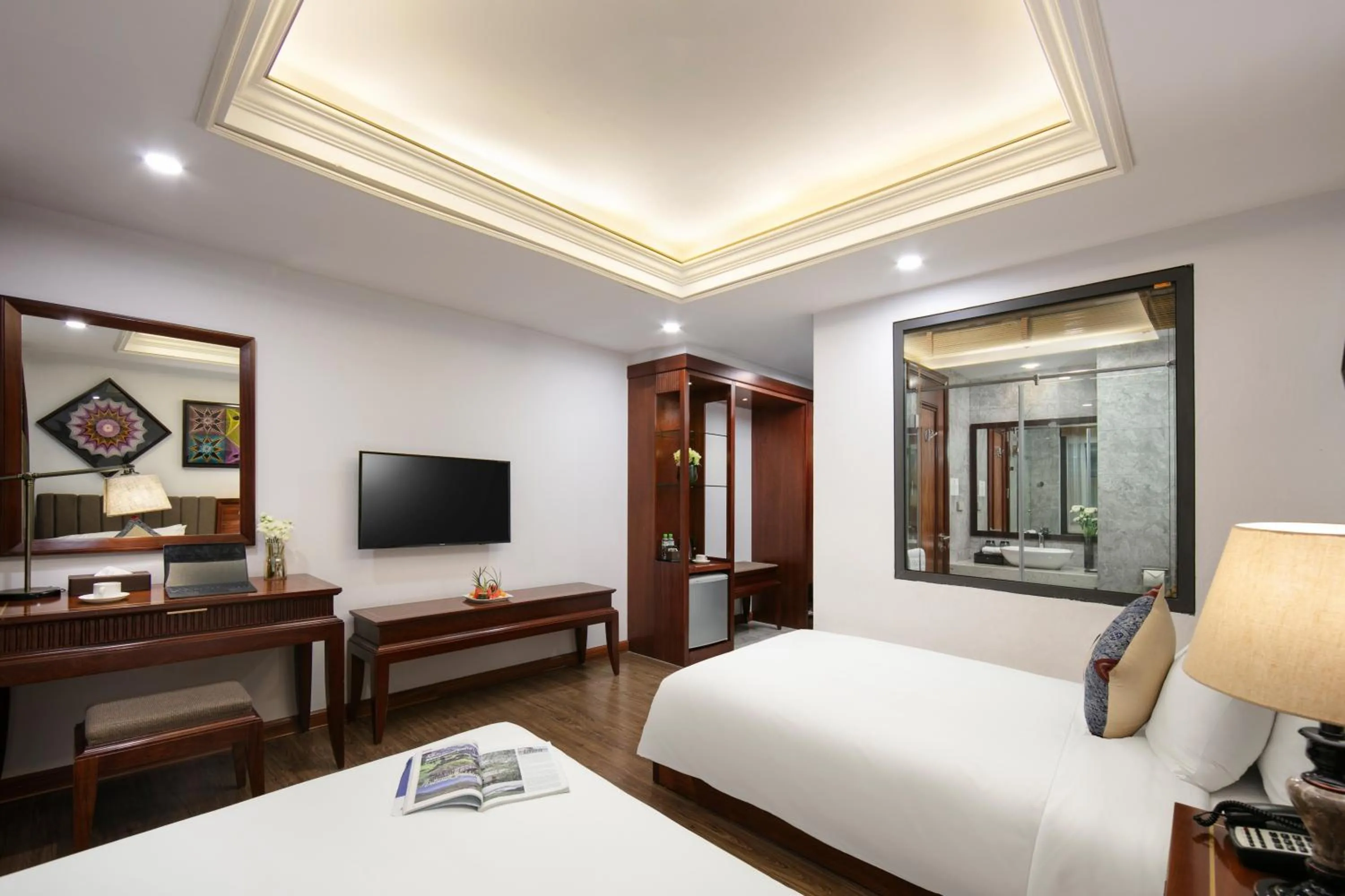 Bed in Bamboo Sapa Hotel