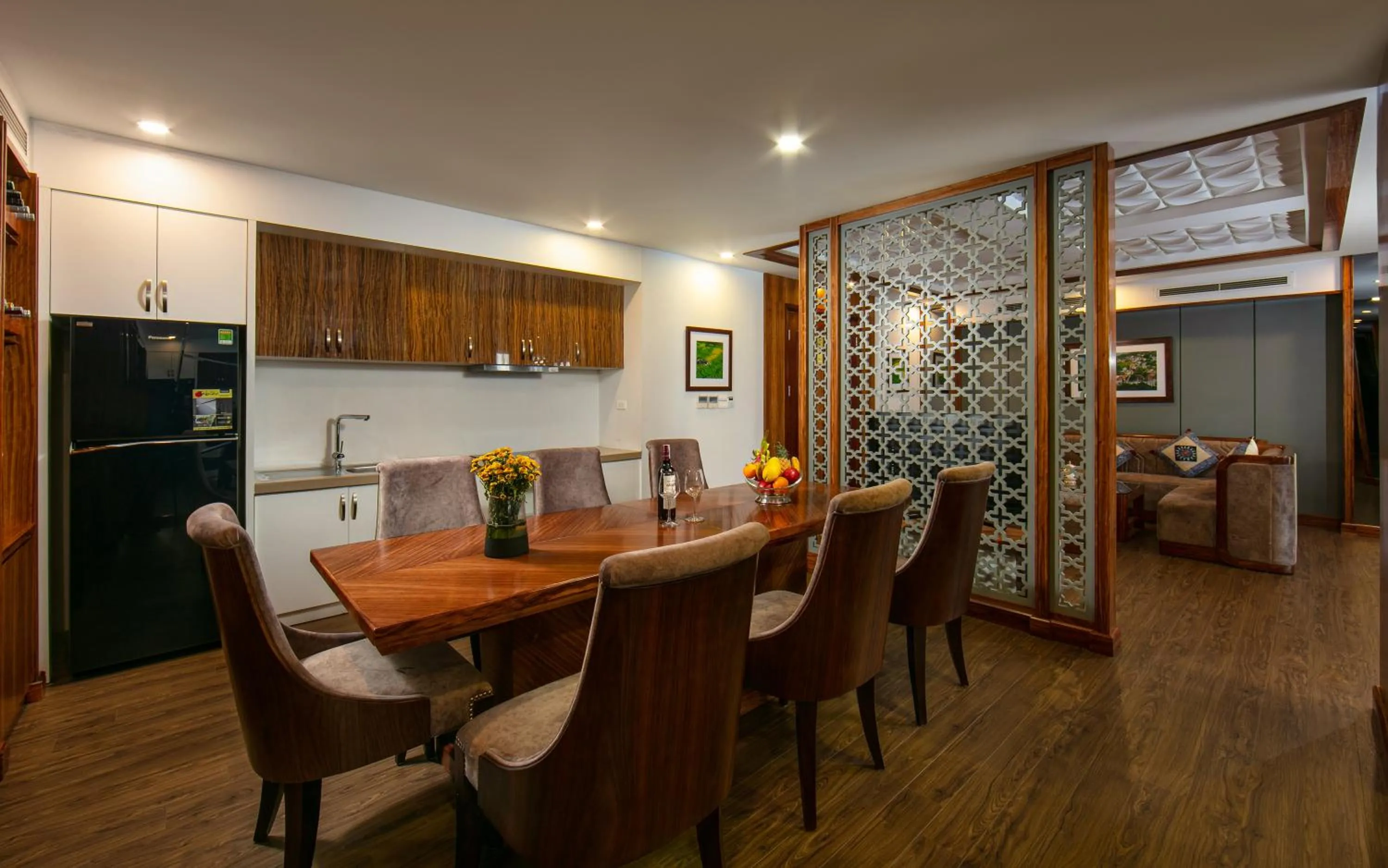 Seating area in Bamboo Sapa Hotel