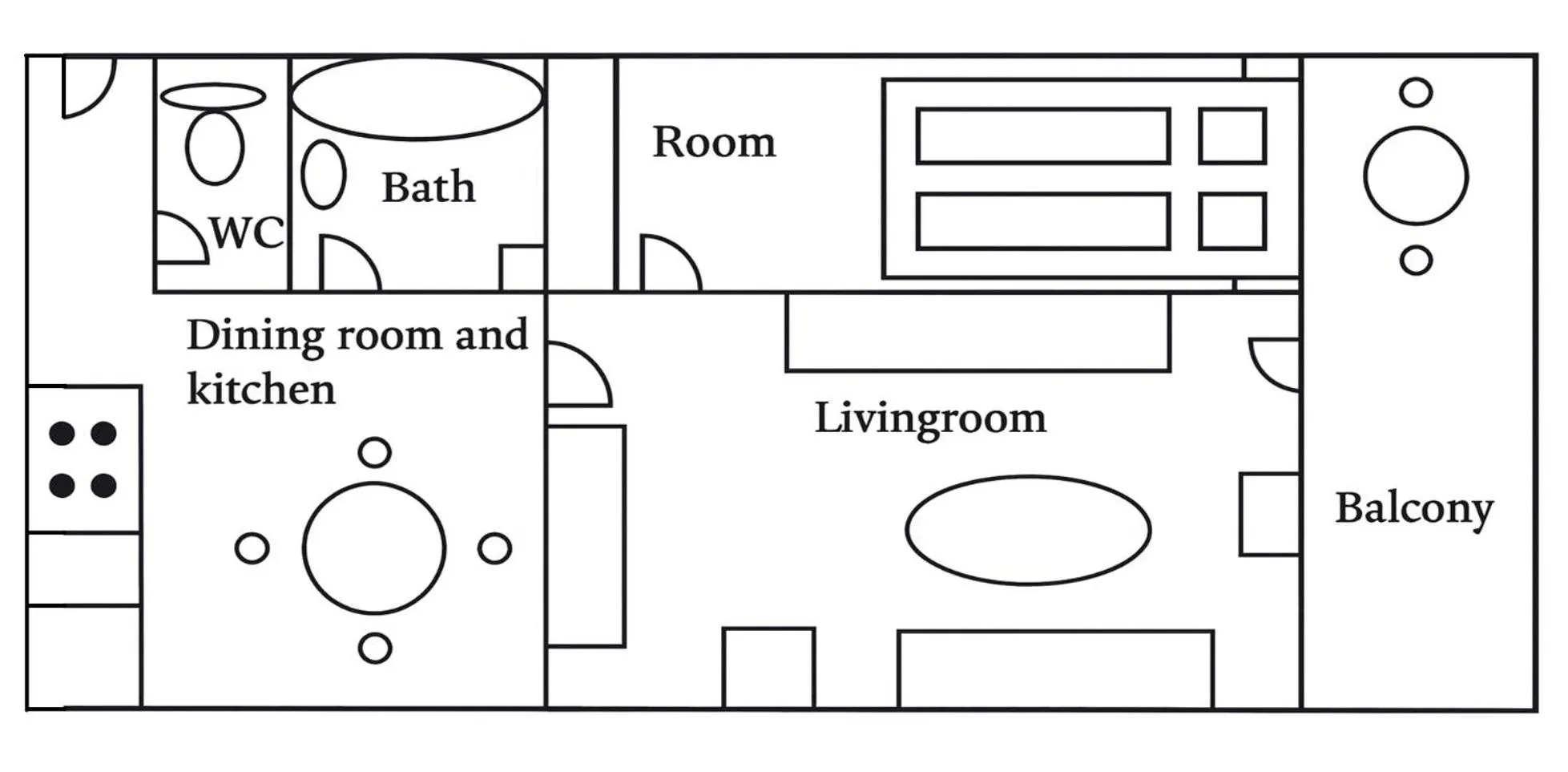Floor plan in Gold Apartments