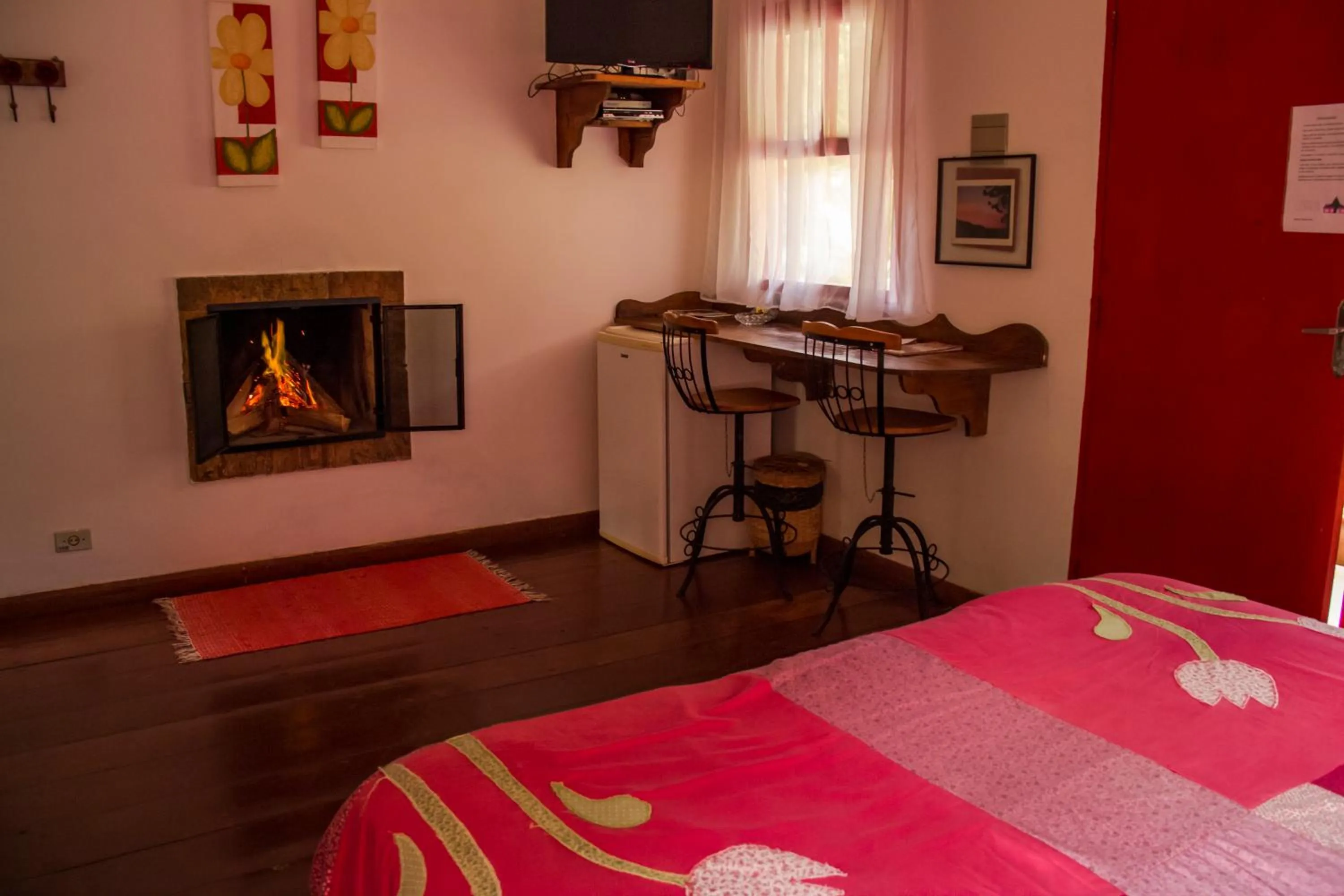 Bed in Pousada Trem das Cores