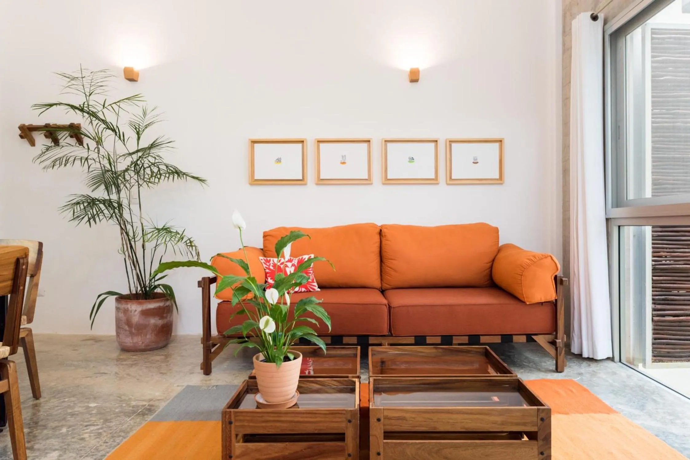 Living room in Casa de Piedra Tulum