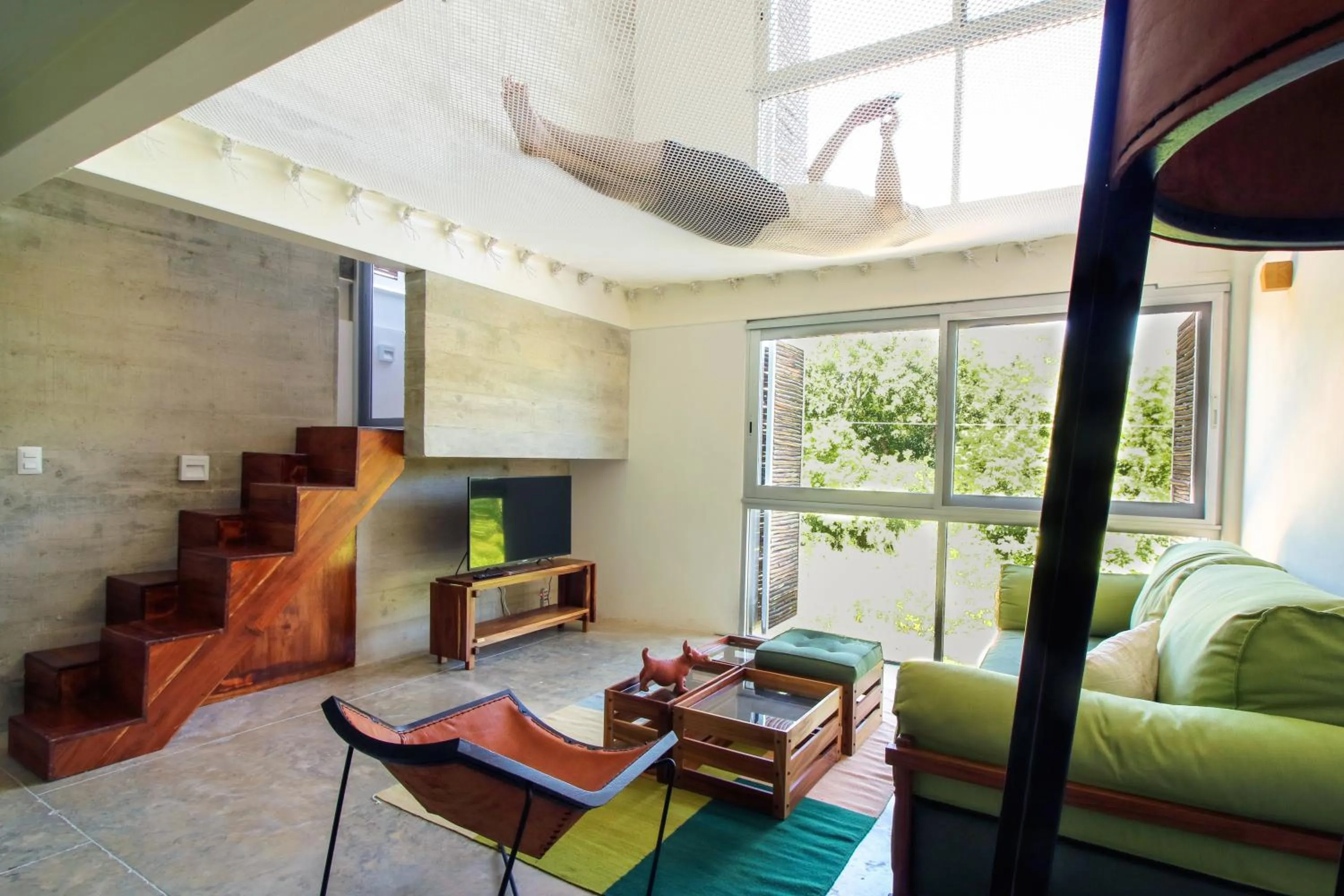 Living room in Casa de Piedra Tulum