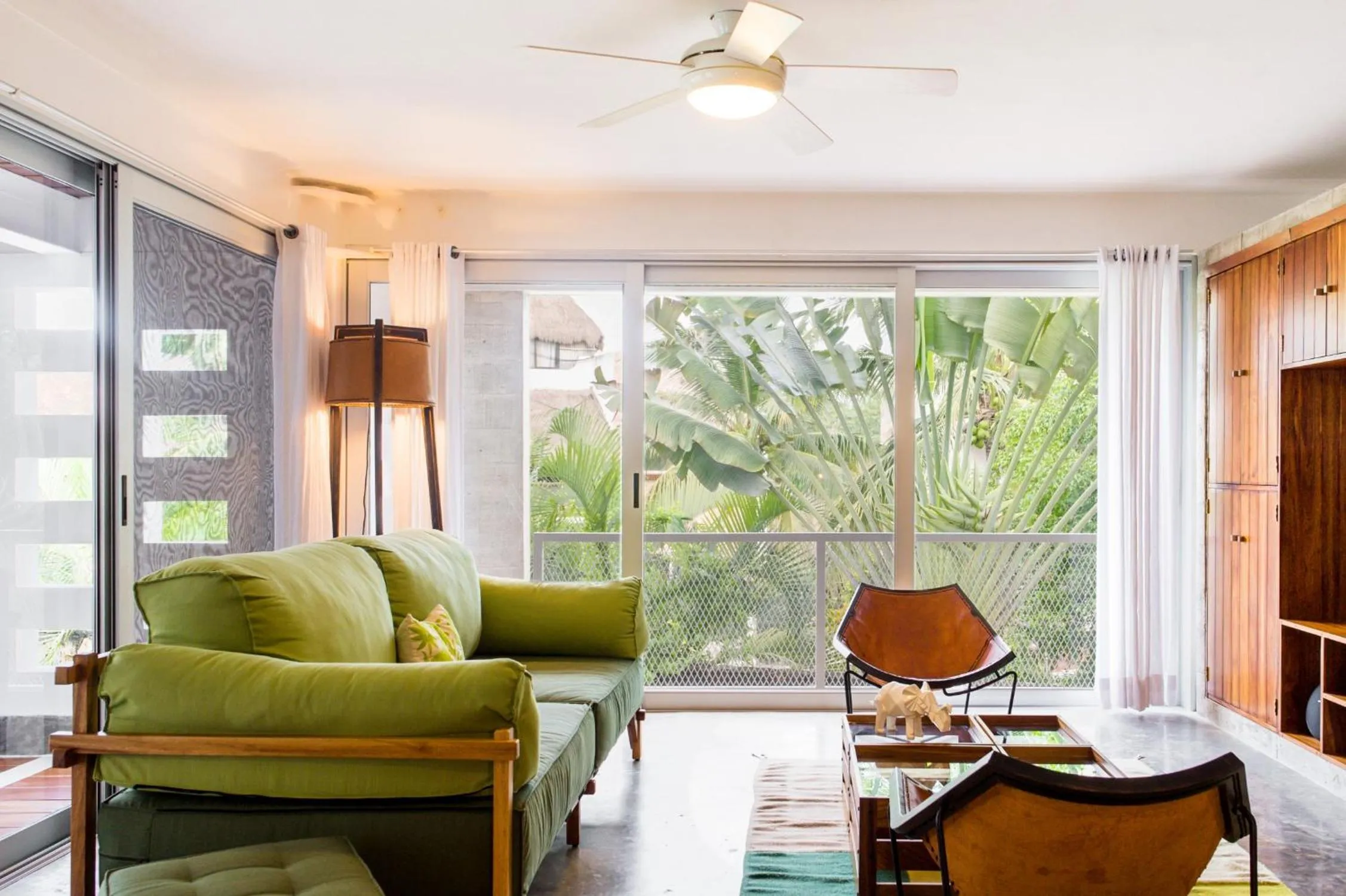 Living room in Casa de Piedra Tulum