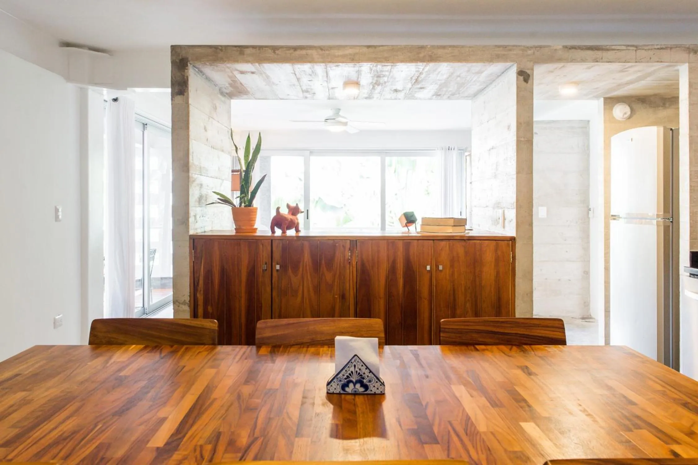 Dining area in Casa de Piedra Tulum