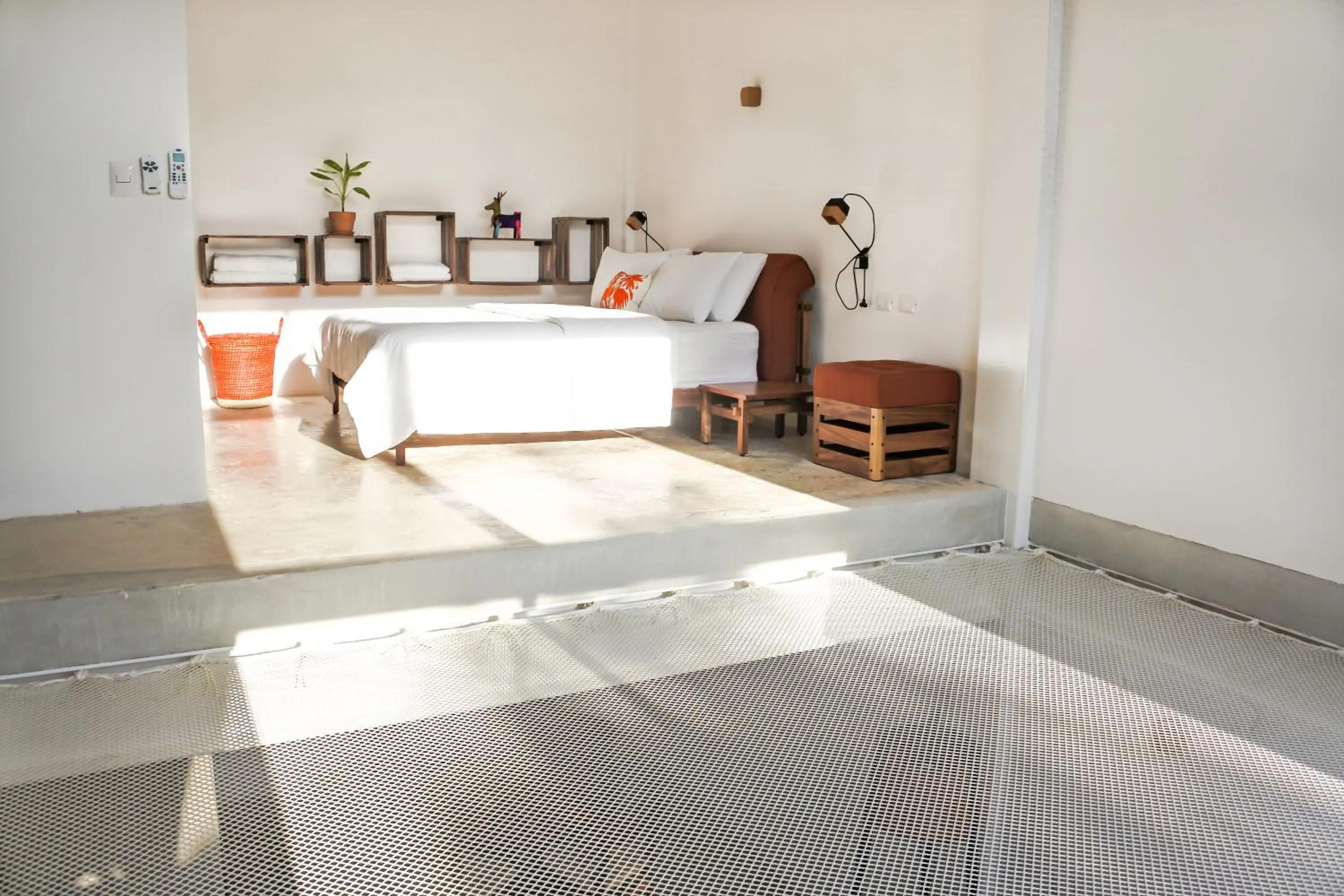 Bed in Casa de Piedra Tulum