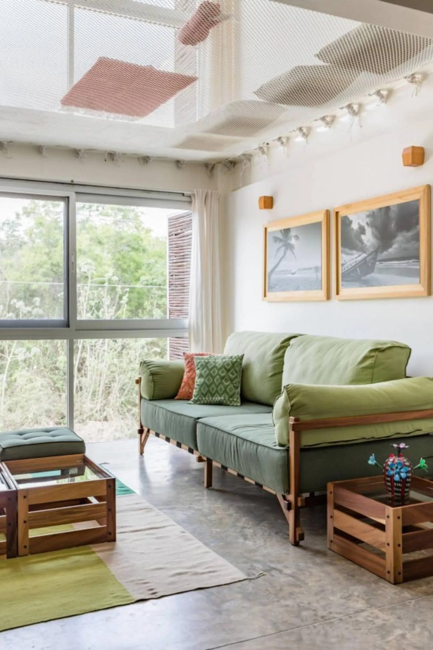 Living room in Casa de Piedra Tulum