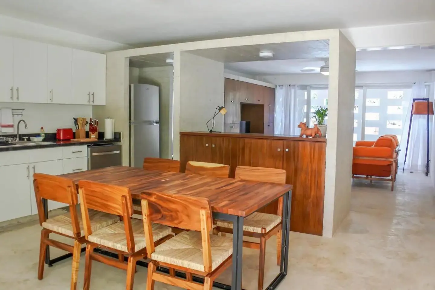 Kitchen or kitchenette in Casa de Piedra Tulum