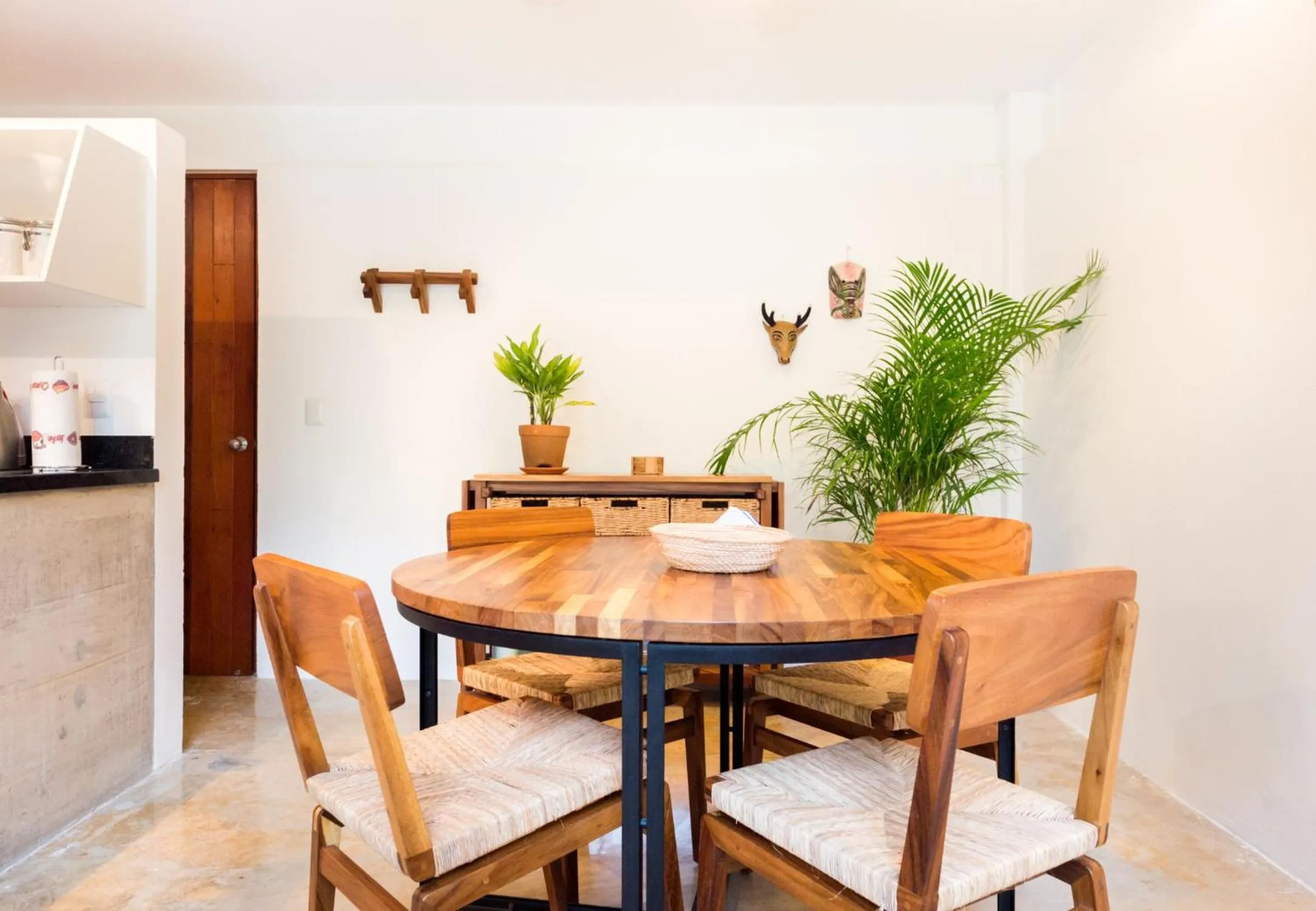 Seating area in Casa de Piedra Tulum
