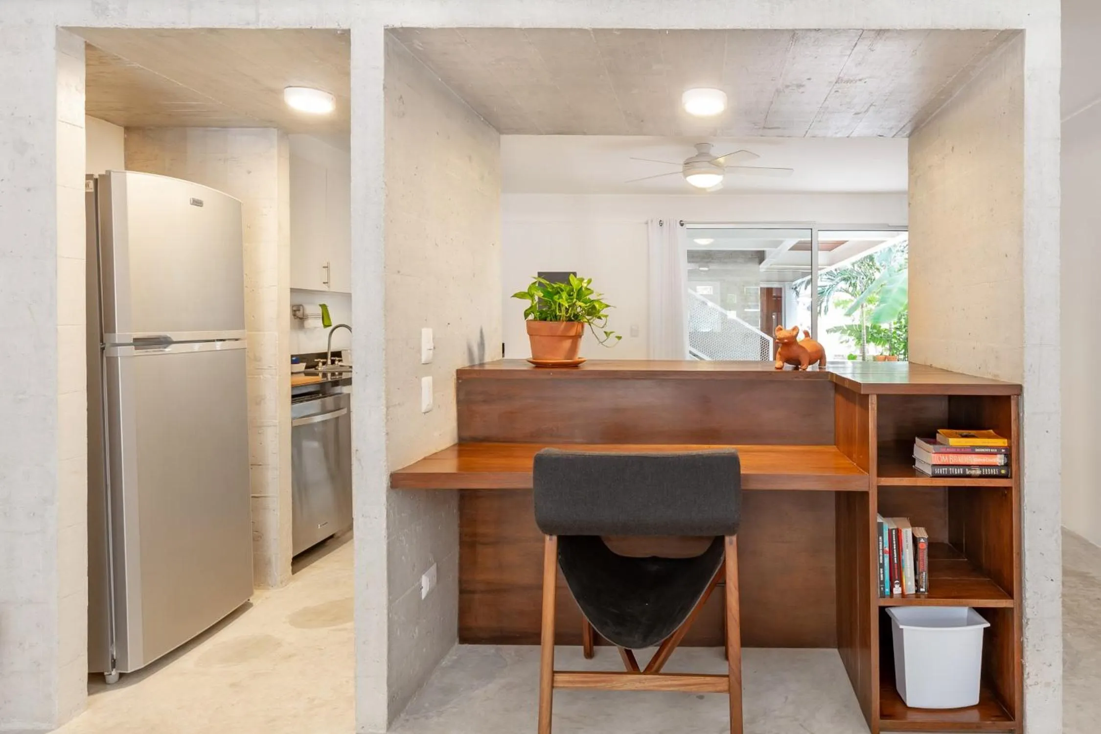 Seating area in Casa de Piedra Tulum