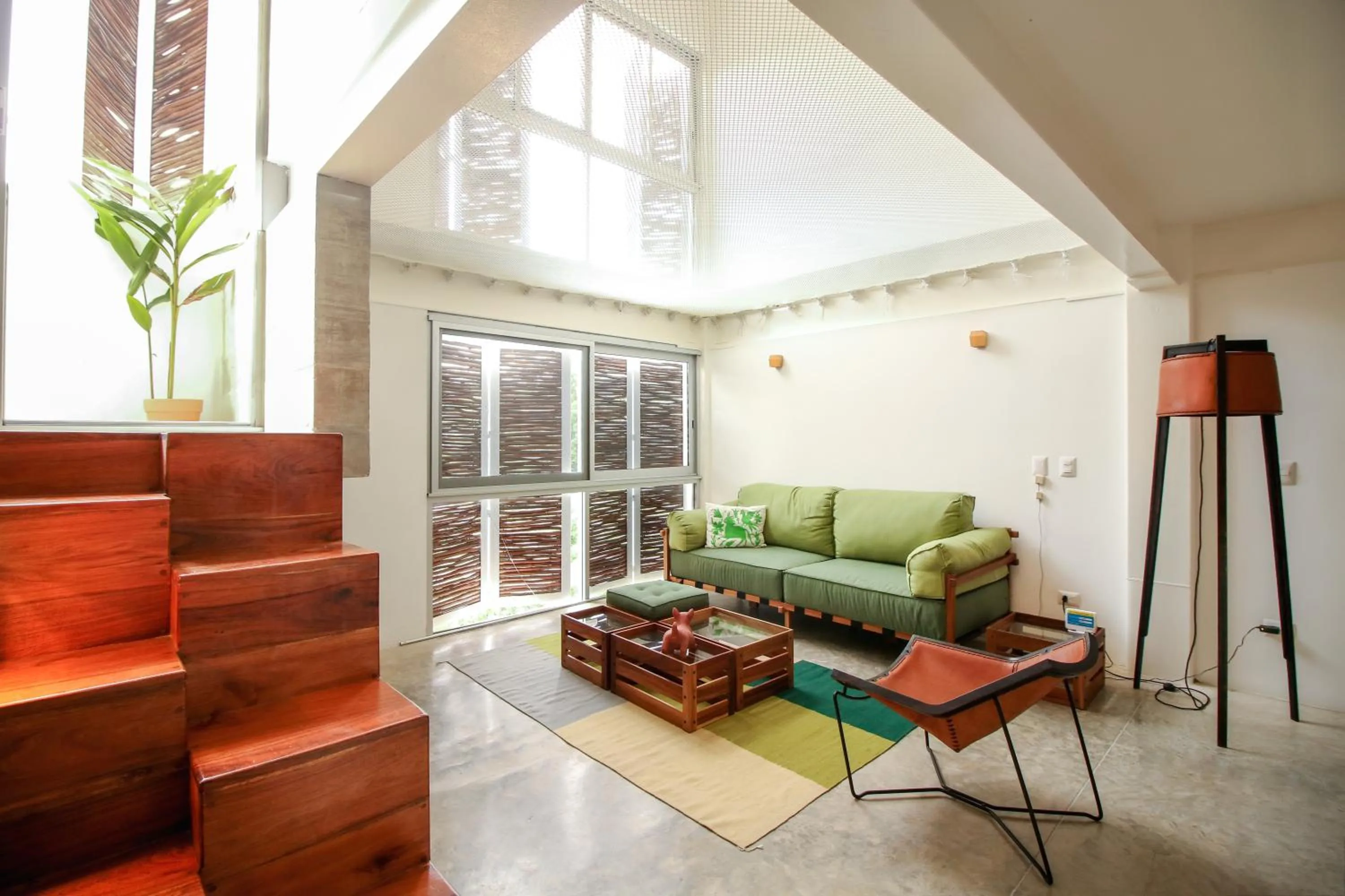 Living room in Casa de Piedra Tulum
