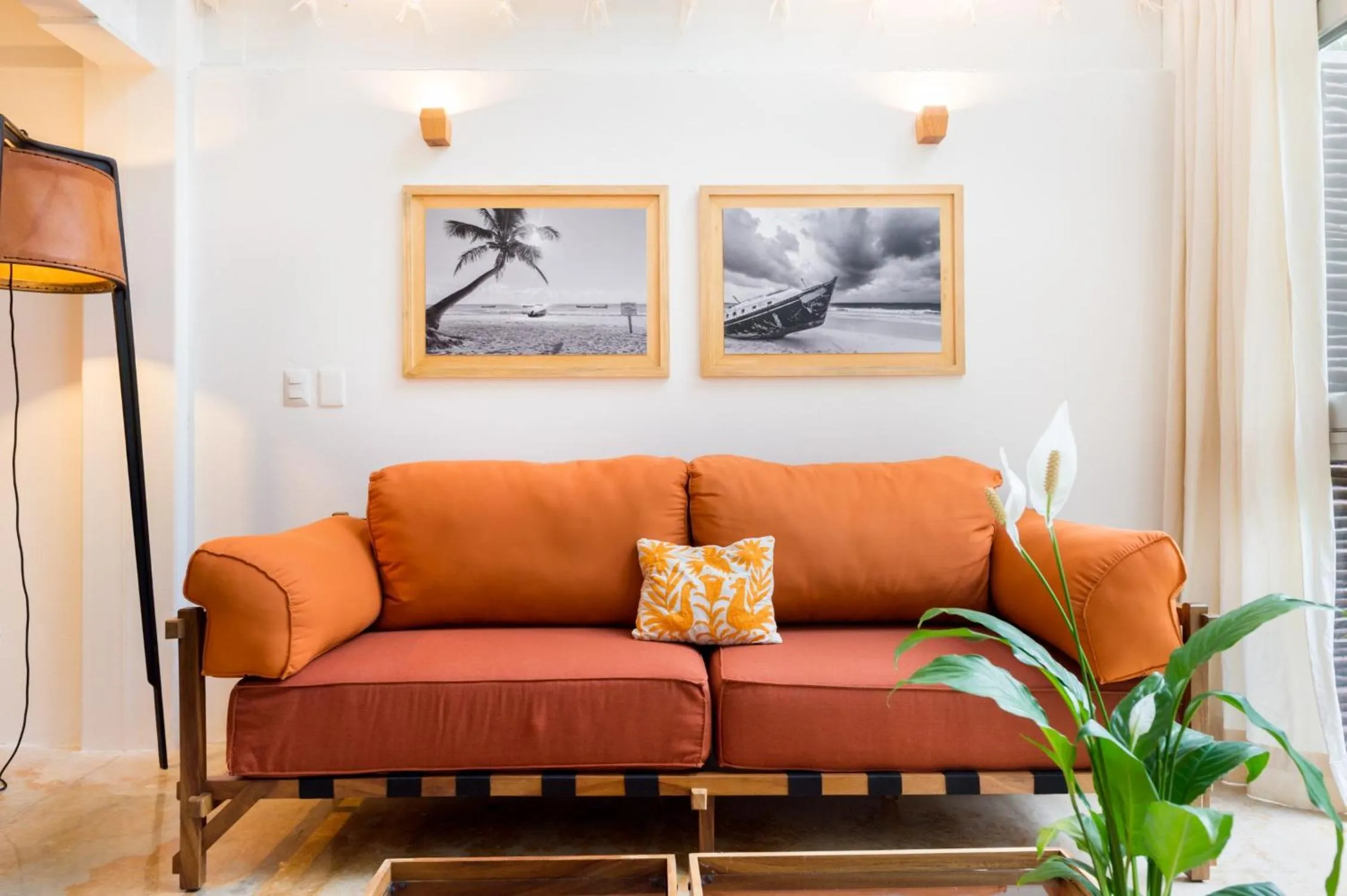 Living room in Casa de Piedra Tulum