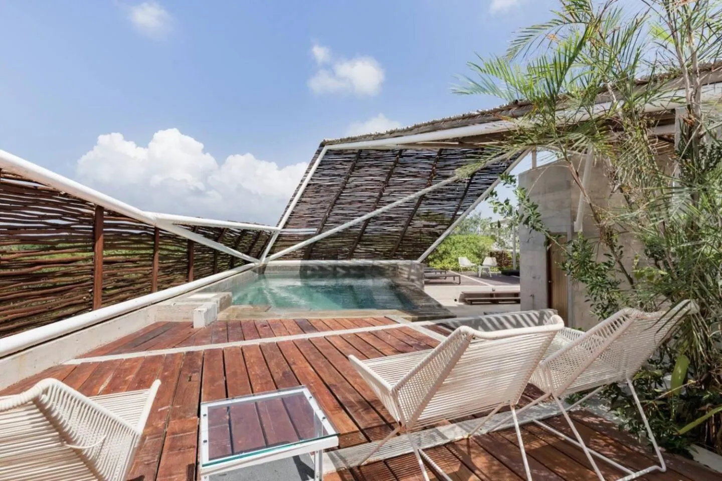 Pool view in Casa de Piedra Tulum