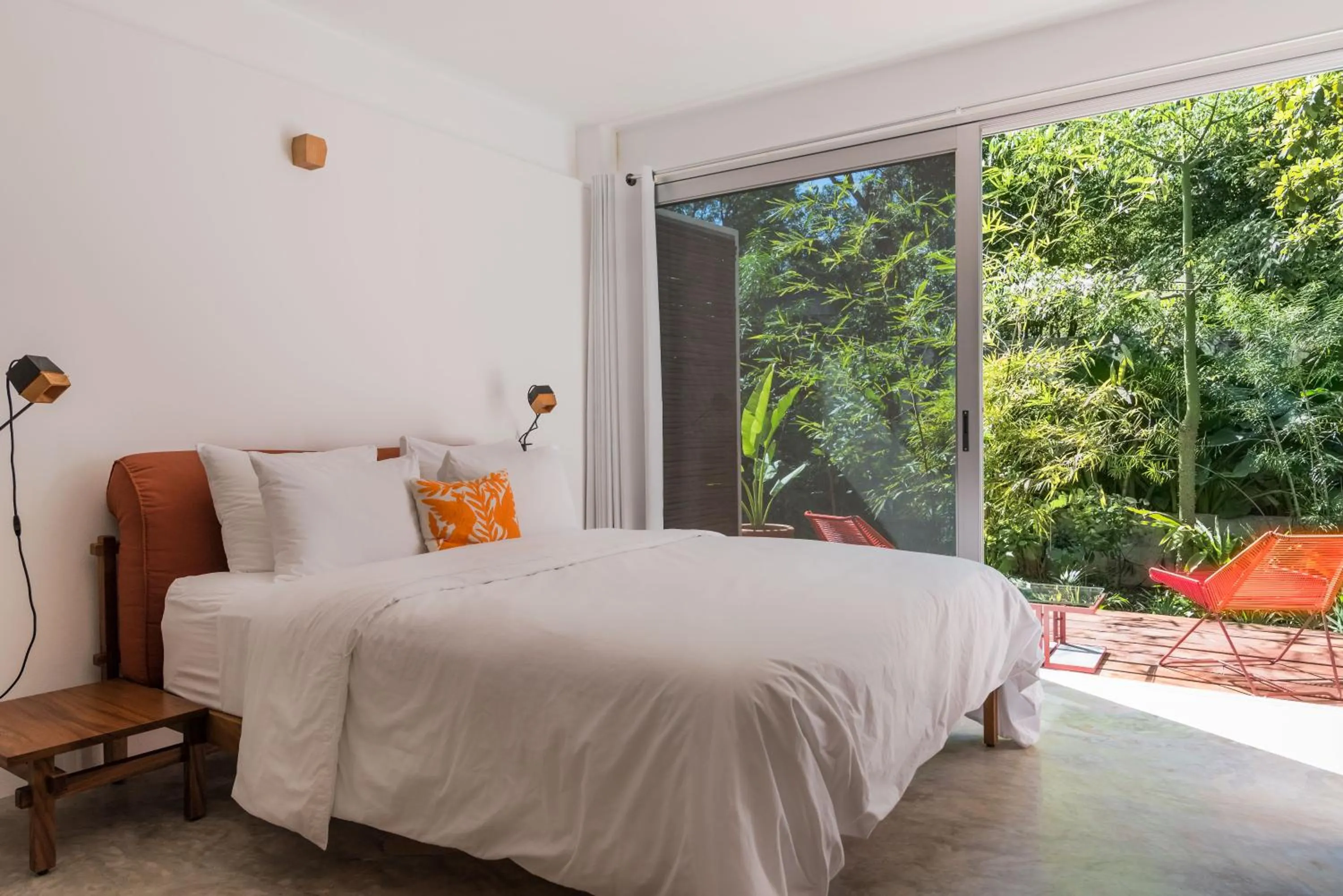 Bed in Casa de Piedra Tulum