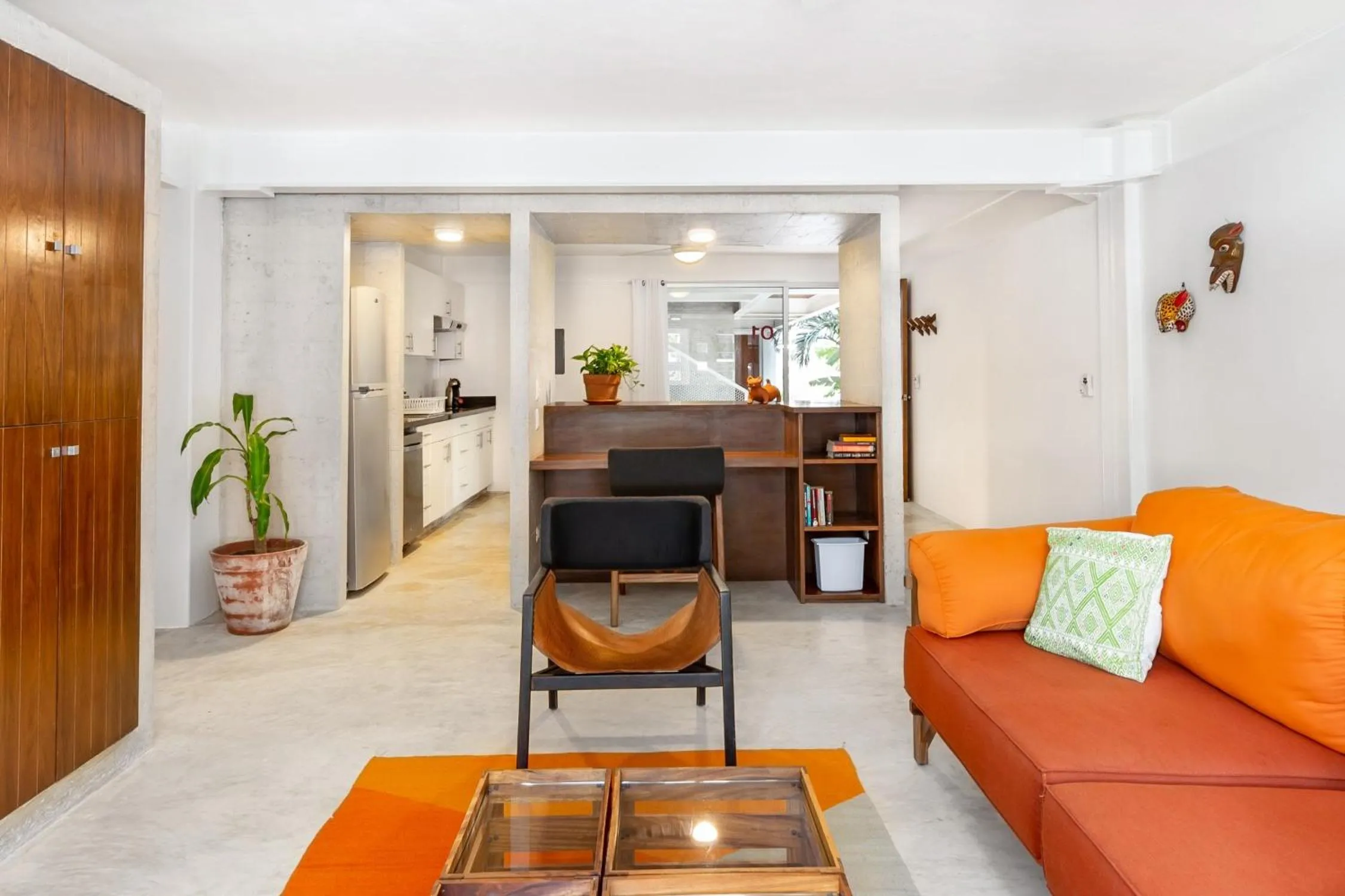 Living room in Casa de Piedra Tulum